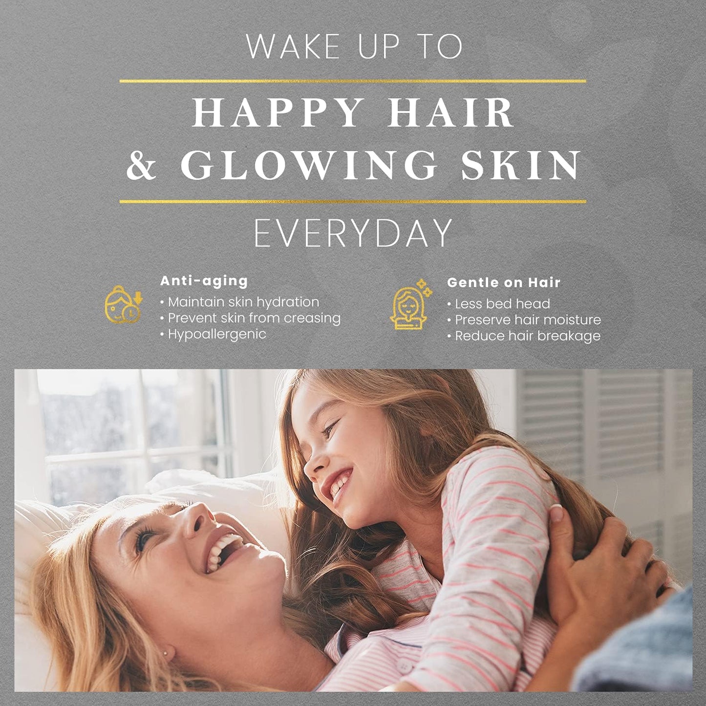 19 Momme Premium Mulberry Silk Pillowcase for Hair and Skin | Handcrafted Hypoallergenic & Anti-Acne 100% Silk Pillow Cases with Zipper | Standard - 20" x 26", Frosty Blue