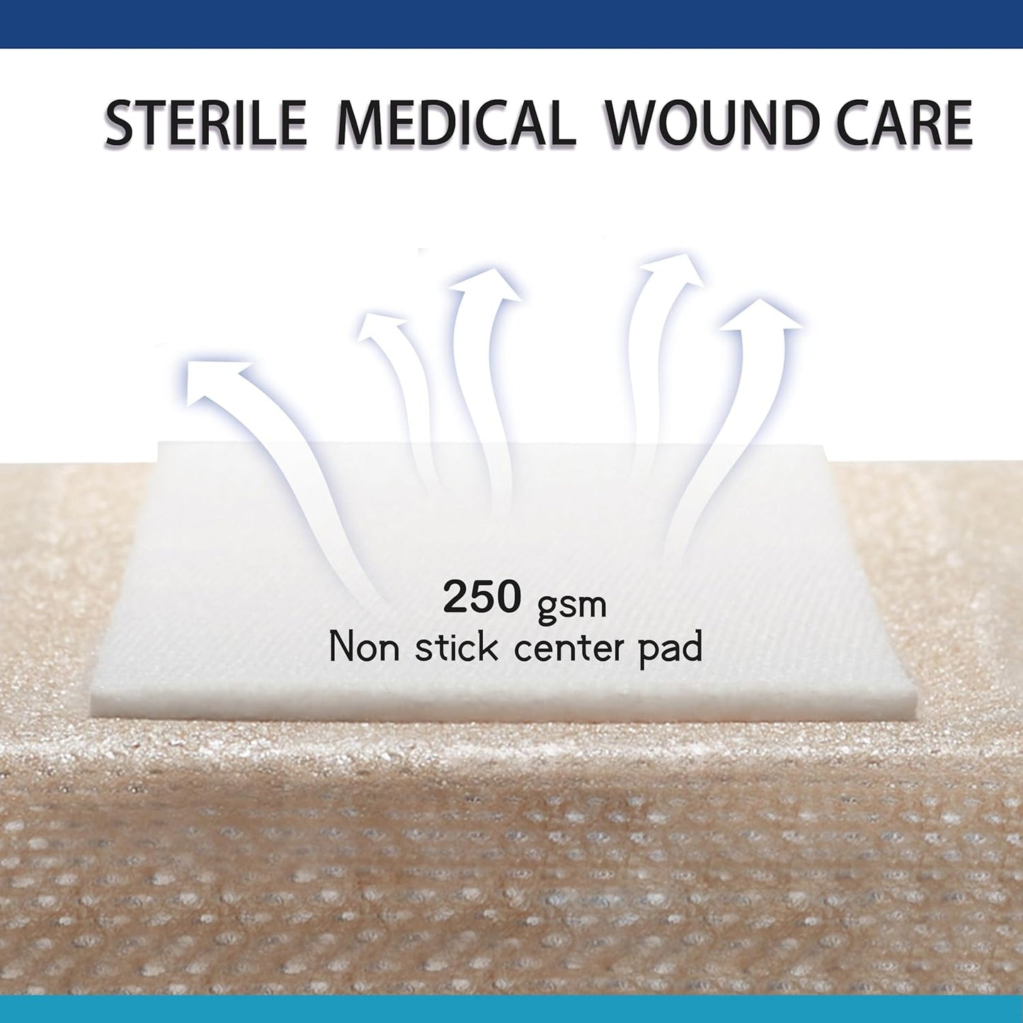 4"X14" 25 PCS Extra Large Sterile Nude Island Dressing Bandage for Wound - Self-Adhesive Boarded Gauze Pads - Latex Free - Medical Grade (Nude, 4"X14"-25PCS)