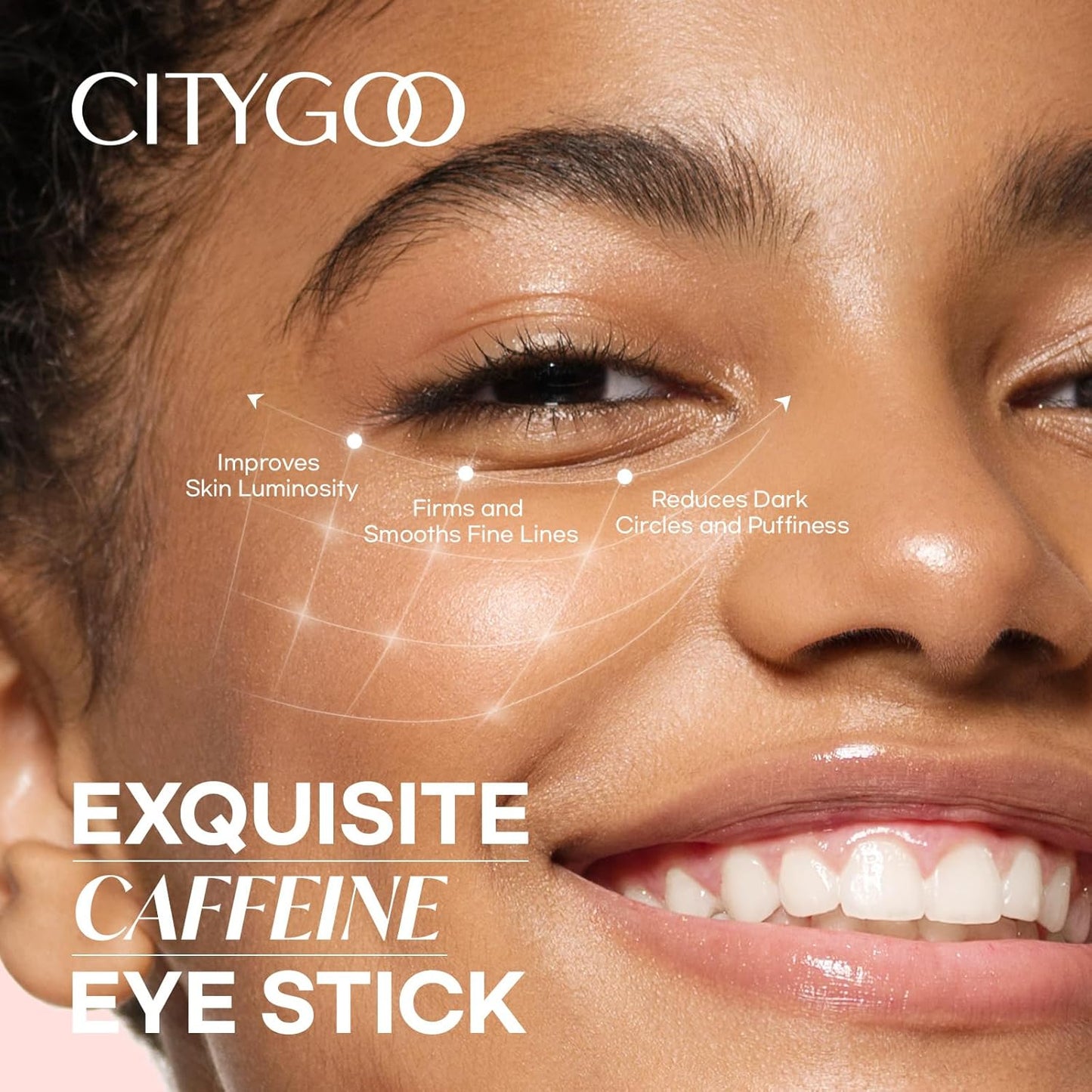 CITYGOO Caffeine Eye Cream Stick: Anti-Aging Firming & Moisturizing Balm for Dark Circles Puffiness & Eye Bags - Travel-friendly for Women (Caffeine Eye Cream, 1pcs)