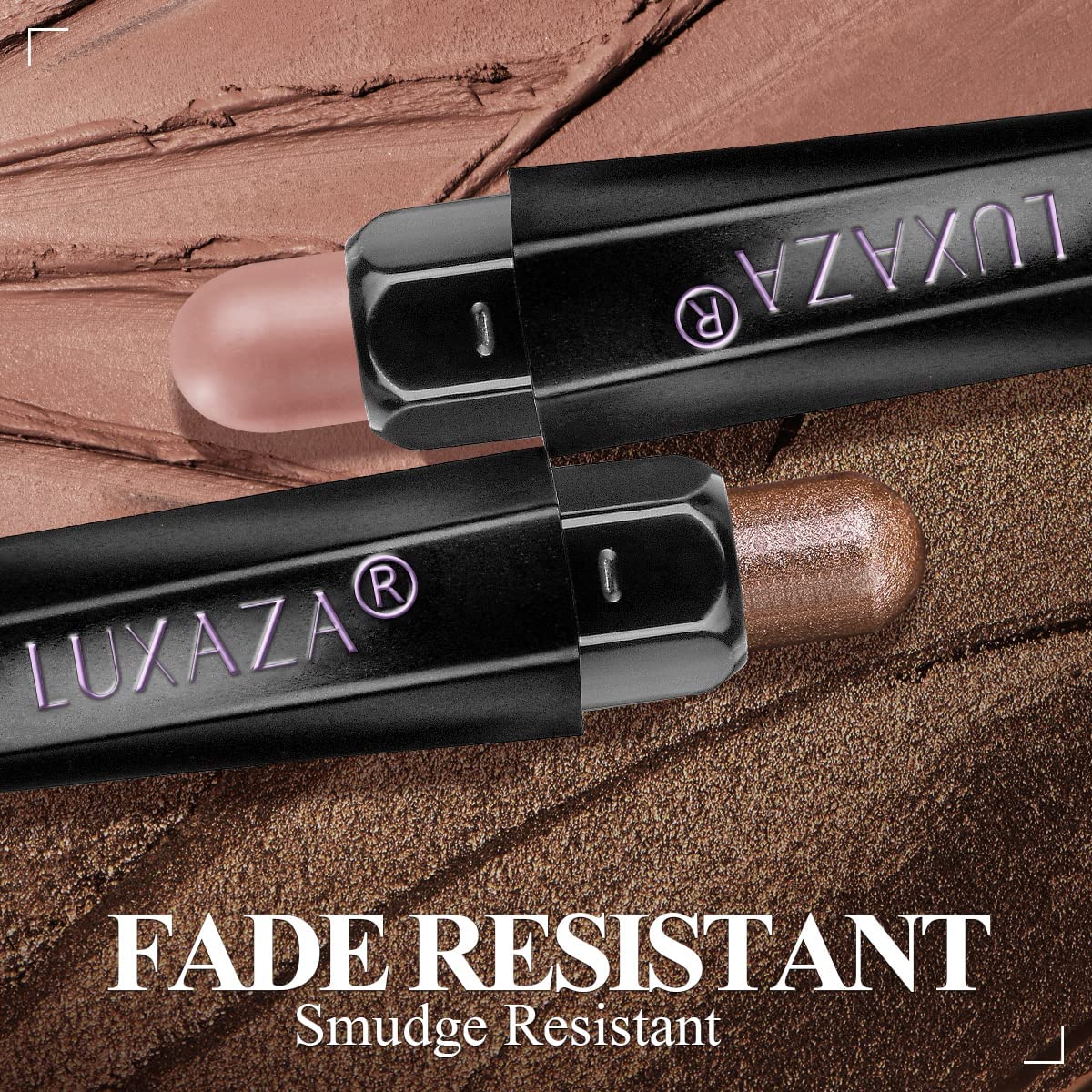 10PCS Eyeshadow Stick, Shimmer And Matte Brown Metallic Cream Eyeshadow Pencil Crayon with Smudge-proof & Waterproof, Eye Brightener Stick, Ideal Gift for Women - Cocoa Crush