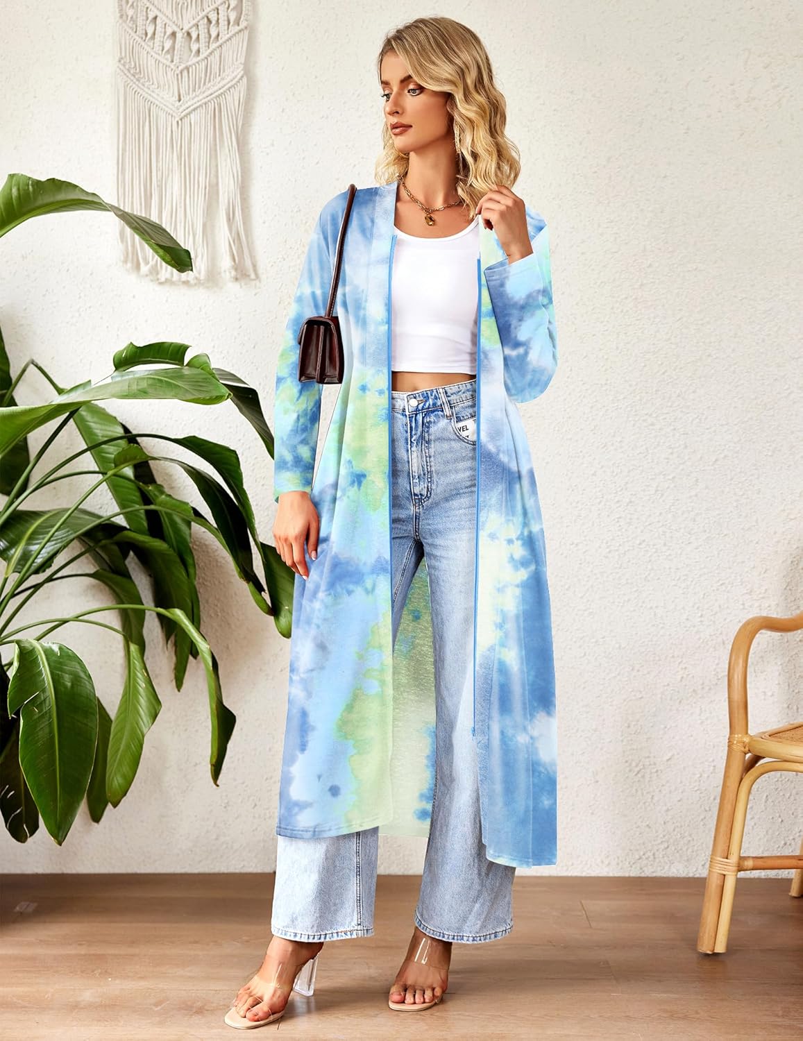 Ekouaer Women Zipper Robe Long Sleeve Loungewear Lightweight Housecoat Full Length Nightgown with Pockets