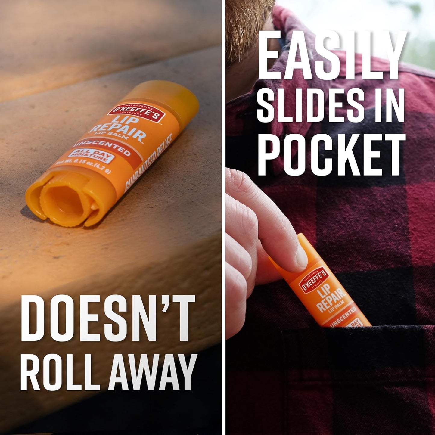 O'Keeffe's Lip Repair Unscented Lip Balm for Dry, Cracked Lips - Stick (3 Pack) - Moisturizer for Very Dry Lips