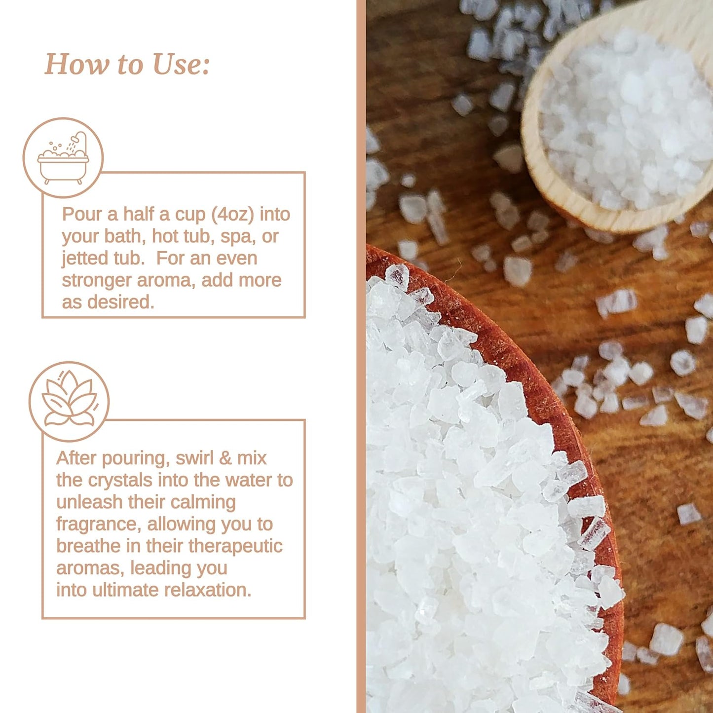 Relax Spa & Bath, Epsom & Dead Sea Salts, Aromatherapy Bath Salts for Hot Tub, Bath, or Spa, Infused with Magnesium, Warm French Vanilla Scent