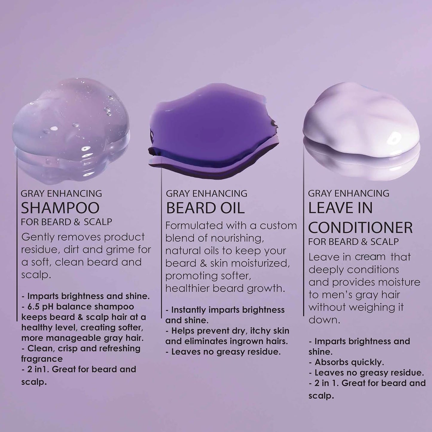 Godefroy Silver Fox Complete Men's Grooming Collection, Beard and Mustache Care Kit With Travel Bag, Gift For Men