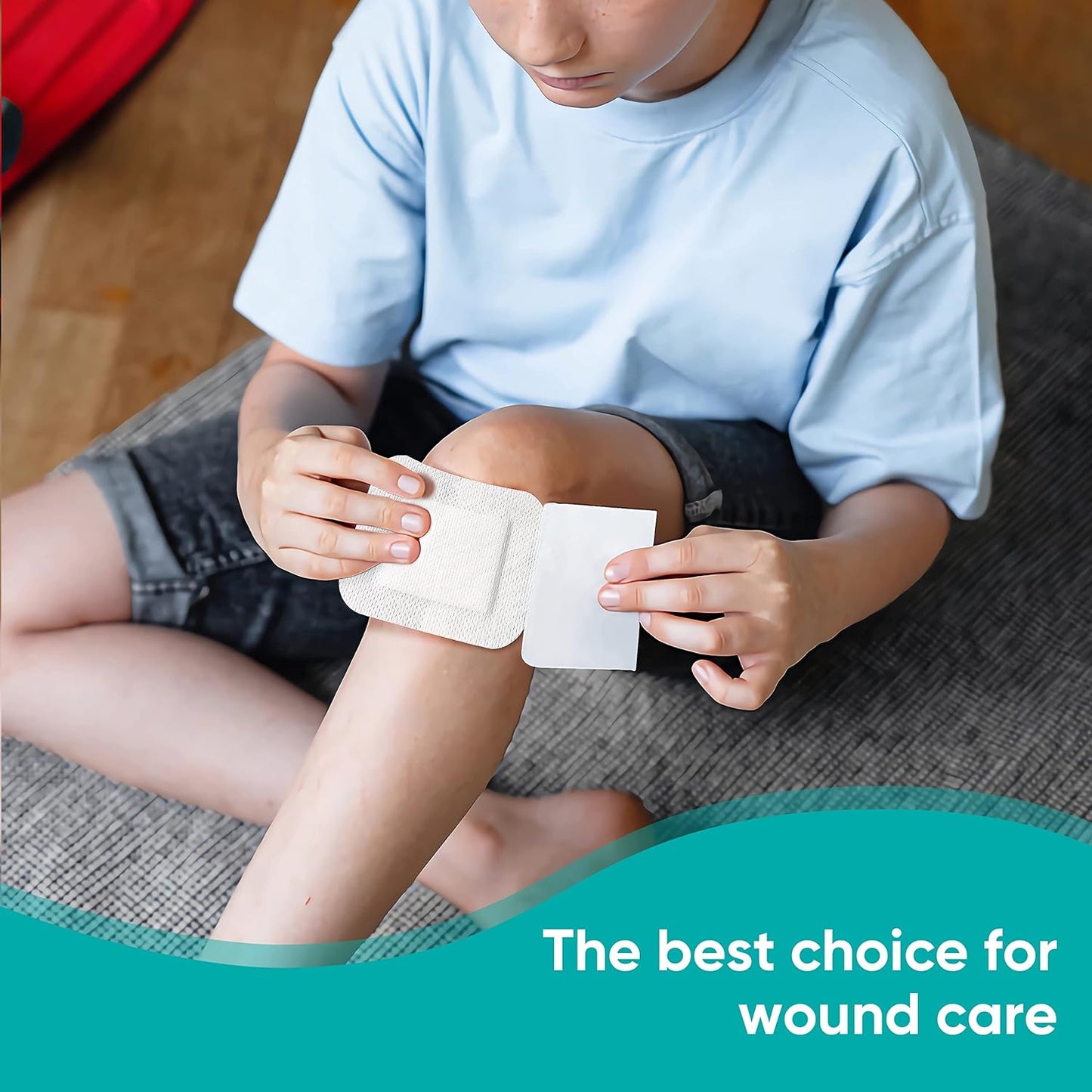 General Medi Sterile Island Dressing Bordered Gauze – 100 Count, 2.4" x 2.75" Gauze Pads, Wound Care Pad with Adhesive Border - Sterile, Soft & Highly Absorbent Medical Grade Dressing Pad