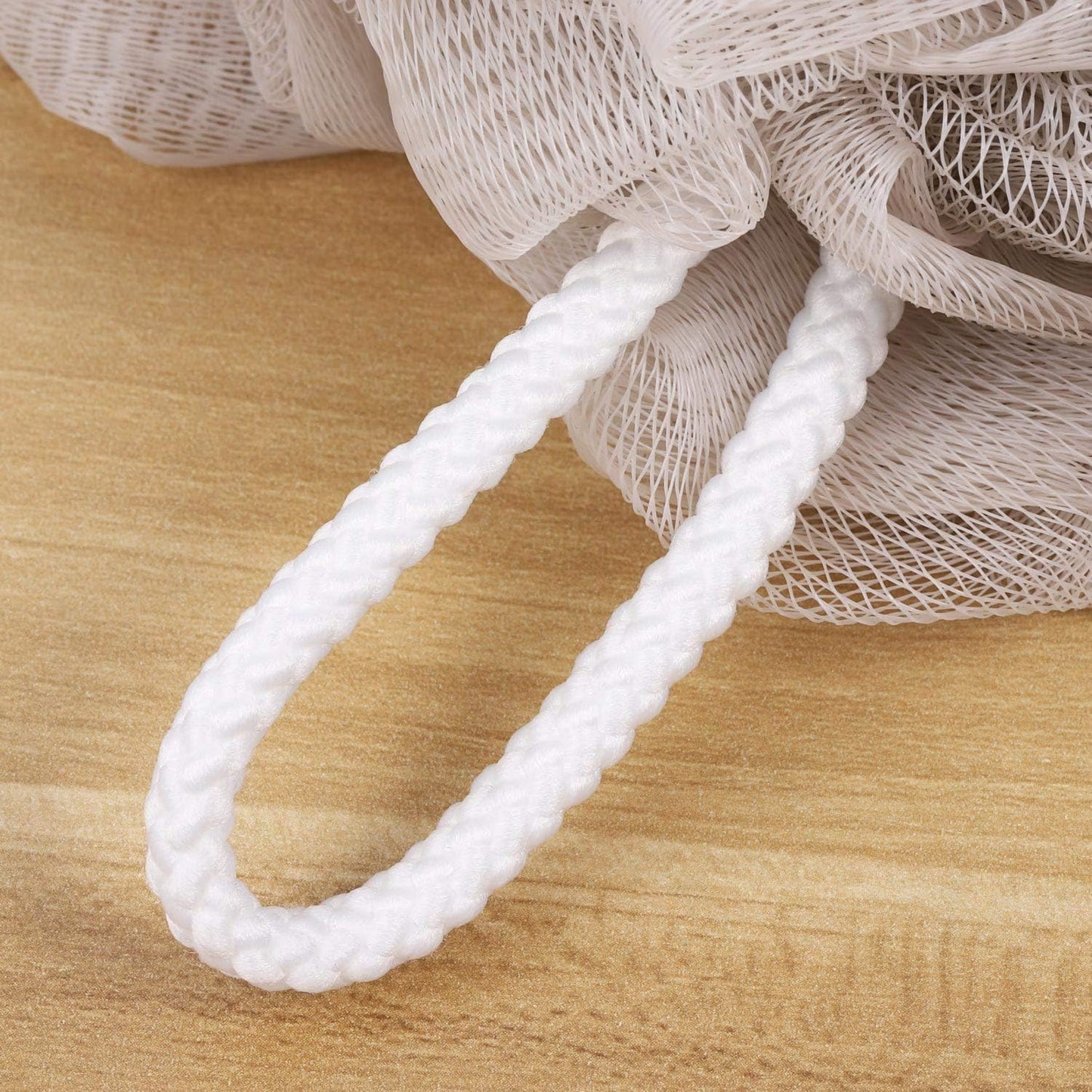 BTYMS 4 Pieces Loofah Sponges for Shower, 75 Gram Large Shower Puffs Bath Scrunchies Exfoliating Bath Sponges for Body