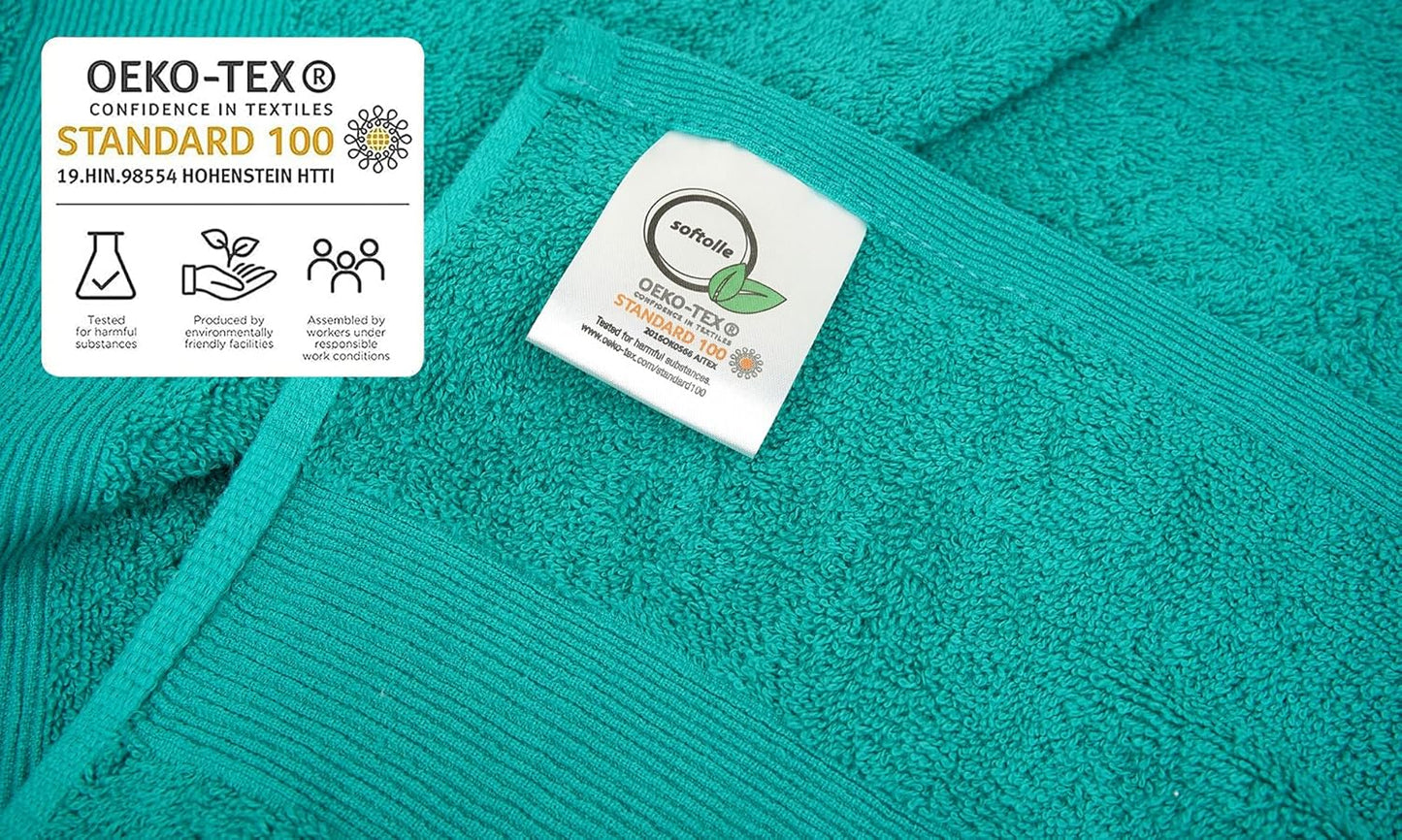 Softolle Luxury Bath Towels Set of 4 (27” x 54”) | Towels for Bathroom | Super Soft | Highly Absorbent Towels for Home, Spa, Gym (Teal)