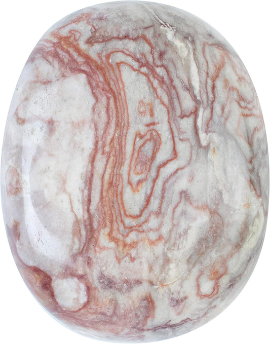 Crocon 50mm Rosetta Jasper Large Palm Stone 900+ Carats Pocket Worry Stones for Natural Chakra Balancing Reiki Healing Stones and Crystal Healing Spa Energy Crystals Gifts for Women