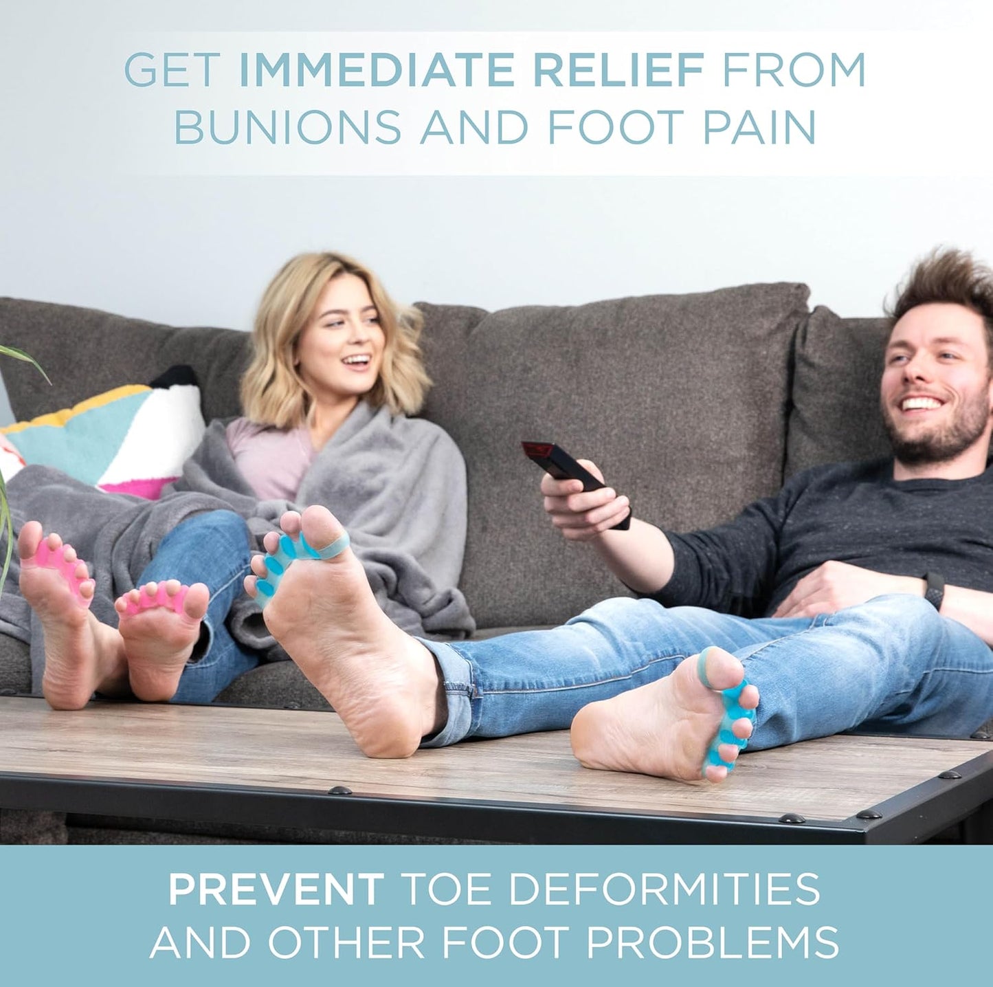 Mind Bodhi Toe Separators/Toe Spacers - For Men and Women - Correcting Bunions and Restoring Toes to Their Original Shape - Large Size – Black