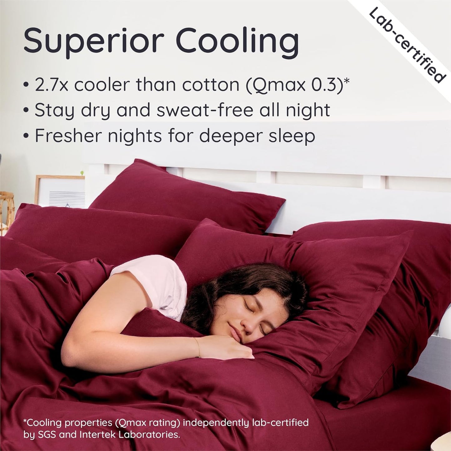 Bambaw 100% Viscose Derived from Bamboo Pillowcase King Size – Set of 2 Cooling Pillow Cases King with Envelope Closure, Anti Acne Pillow Case, Breathable & Super Soft Pillow Cases (Burgundy)