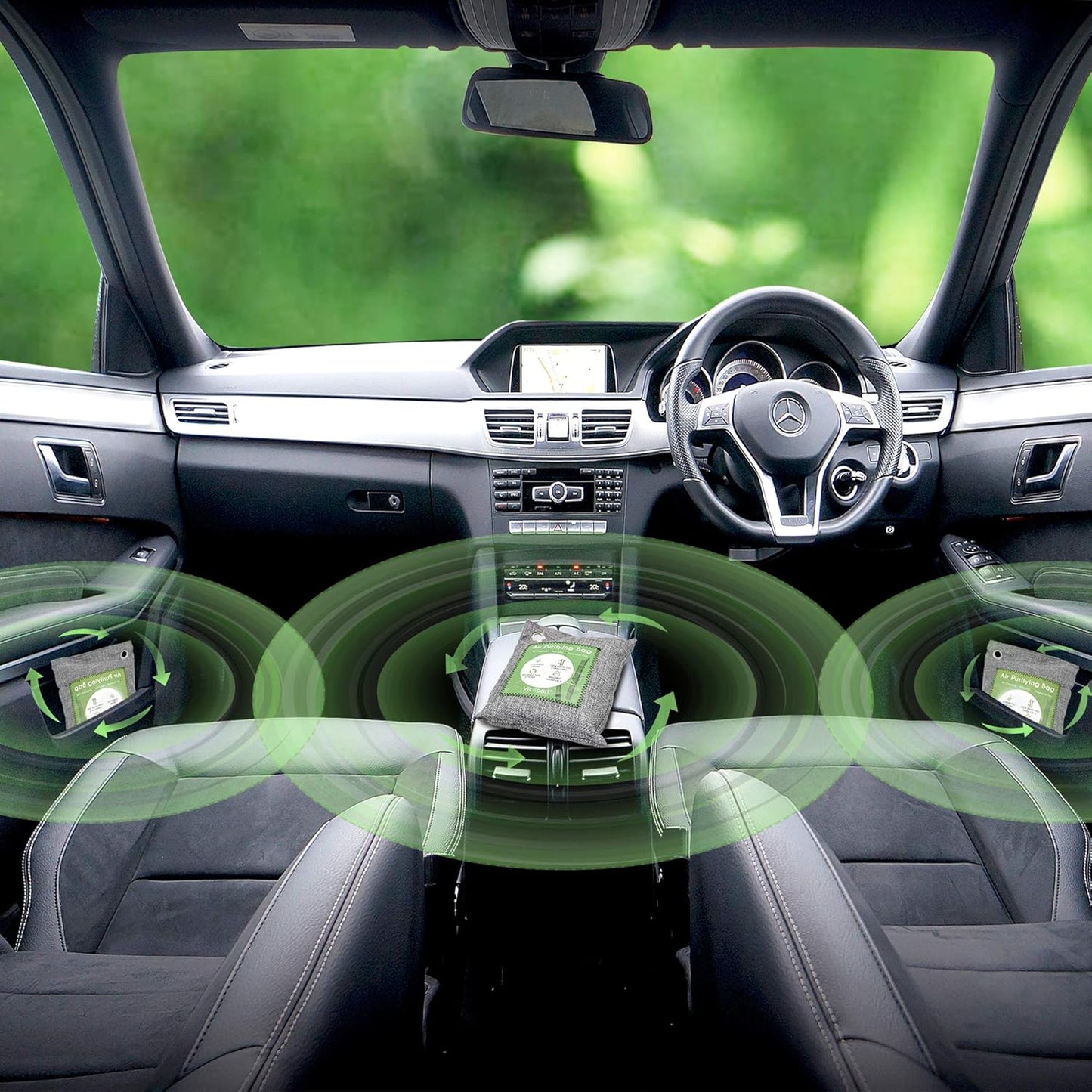 12 Pack Bamboo Air Purifying Bag, Activated Charcoal Bags Odor Absorber, Moisture Absorber, Natural Car Air Freshener, Shoe Deodorizer, Odor Eliminators For Home, Pet, Closet (6x50g, 6x150g)