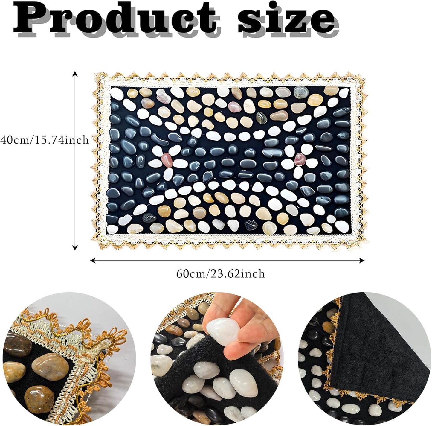 LIYAOLI Acupressure Mat for Feet - Cobblestone Foot Massager Pad for Home Use, Relieve Stress & Fatigue, Reflexology Therapy for Daily Relaxation (15.7" x 23.6")