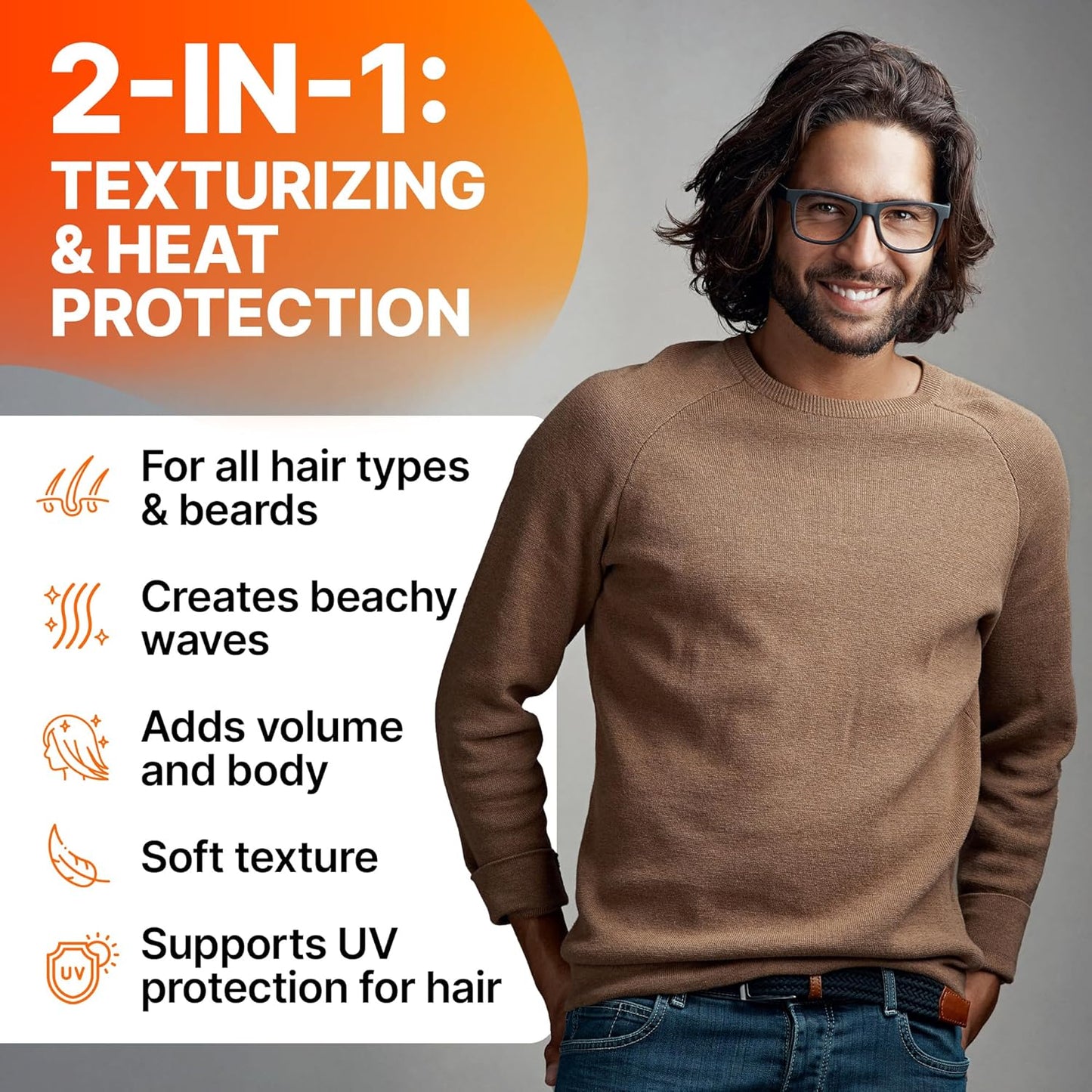 Sea Salt Spray – Wave Activator & Texture Spray for Hair Volume – Texturizing Hair Mist & Curl Refresher for Men & Women – Travel Size Hairspray Extra Hold Volumizer & Strong Holding for Styling