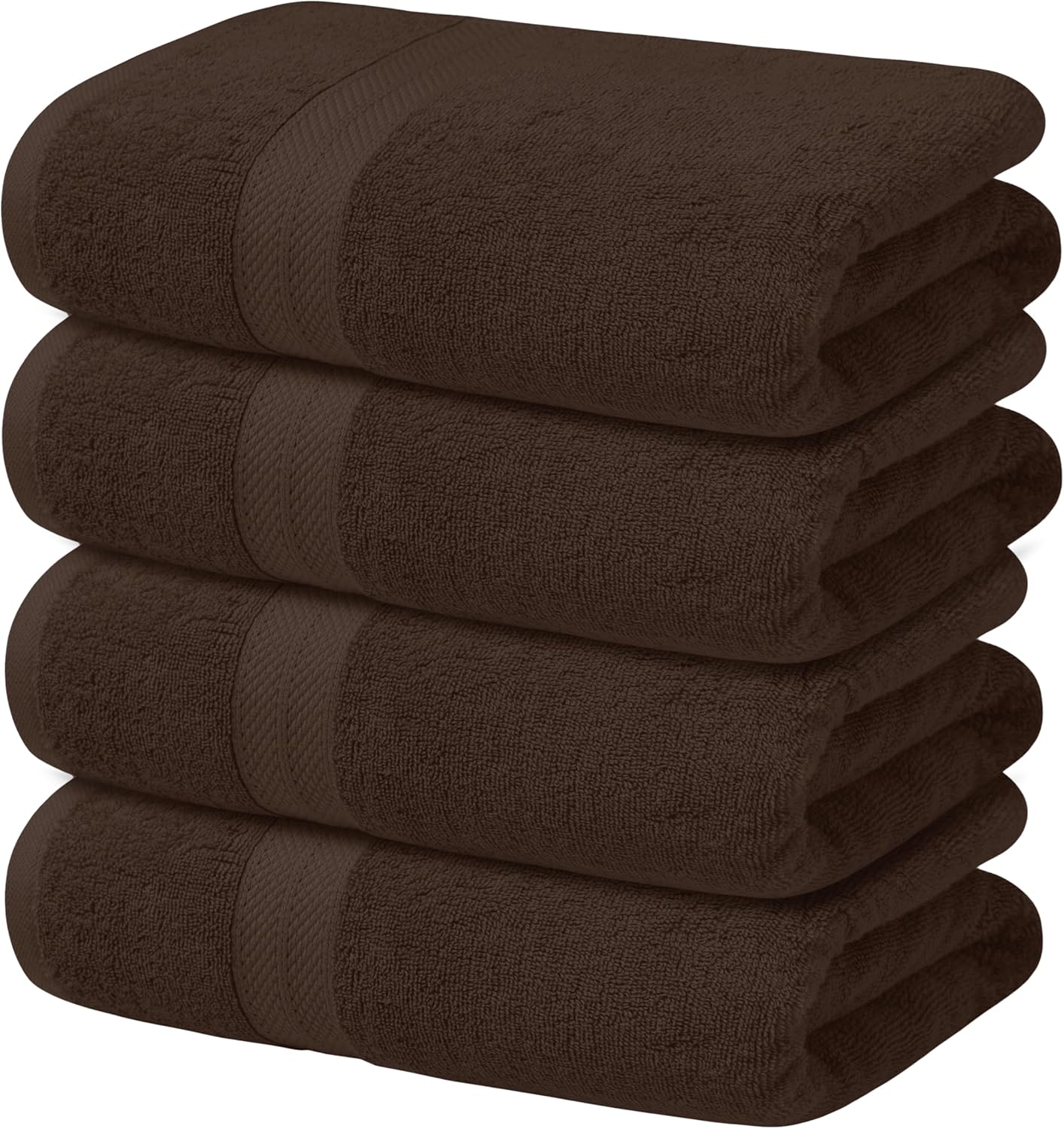 Avalon Towels Brown Bath Towels Set of 4 pcs (27x54 inches), 100% Cotton Towel Absorbent and Quick Dry Brown Towels for Bathroom, Super Soft and Perfect for Daily Use