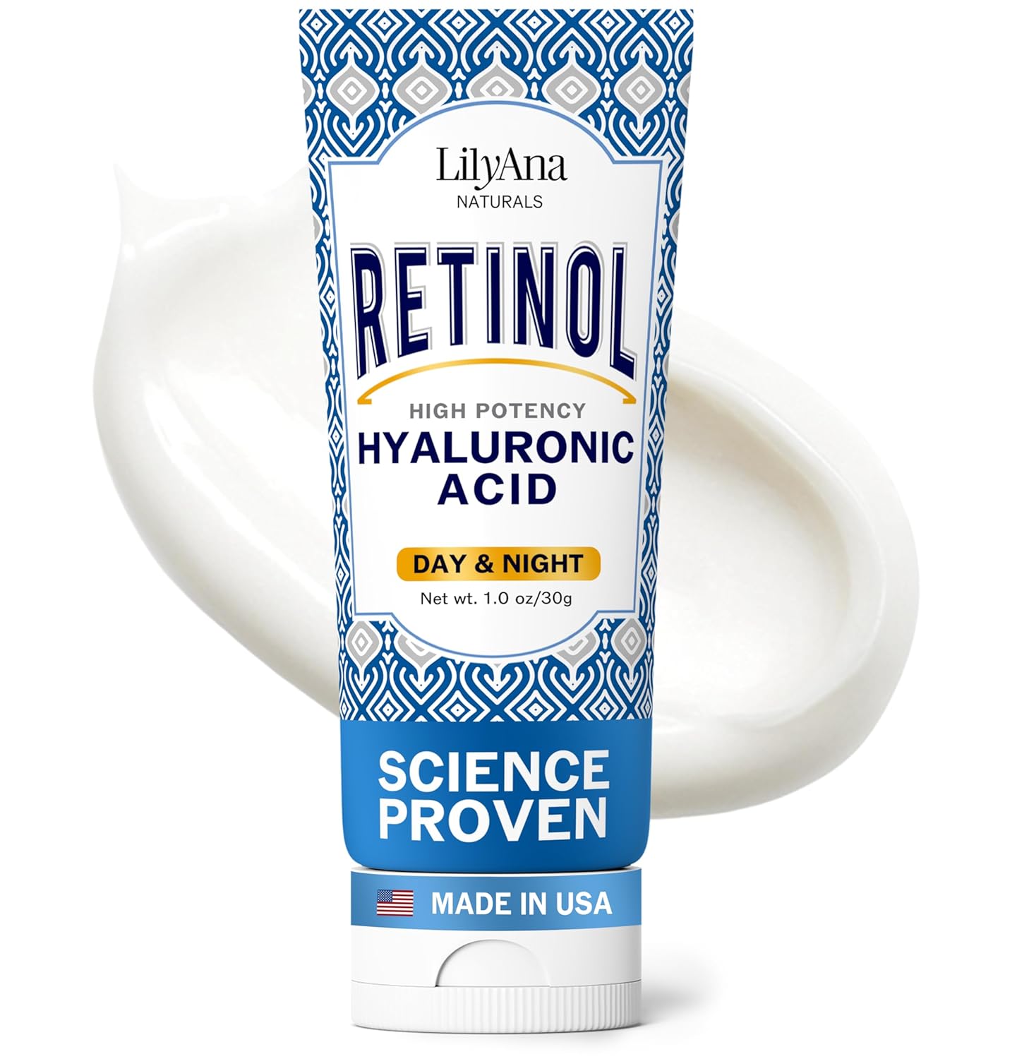 LilyAna Naturals Anti Aging Retinol Face Cream for Women – Wrinkle & Neck Cream for Firming, Retinol Moisturizer for Face with Hyaluronic Acid, Hydrating Night Cream for Fine Lines, Collagen Boost