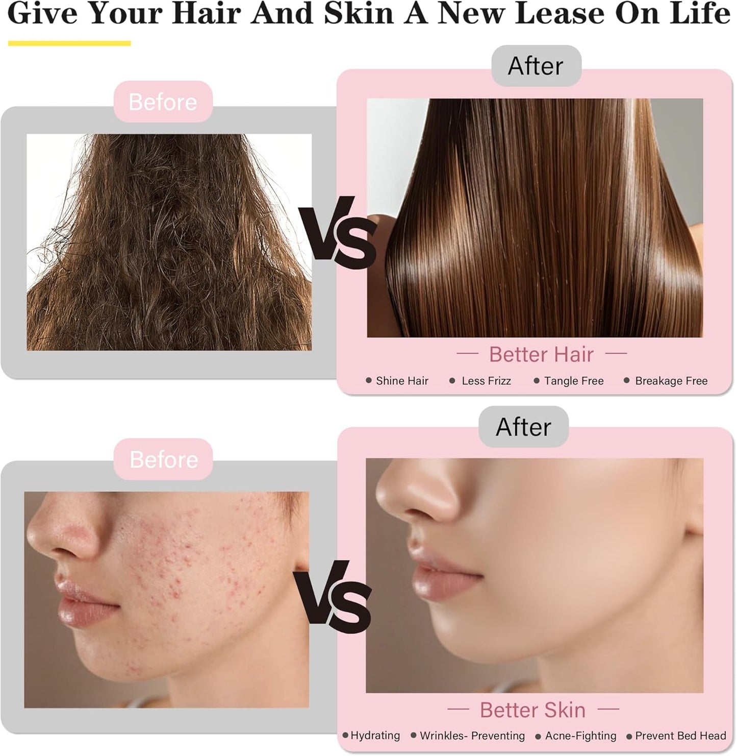 Mulberry Silk Pillow Cases 2 Pack Standard Size with Zipper, Ultra Smooth Soft Breathable Cooling Pillow Cases for Hot Sleepers, Silk Satin Pillowcase for Hair and Skin Set of 2, Gifts for Women