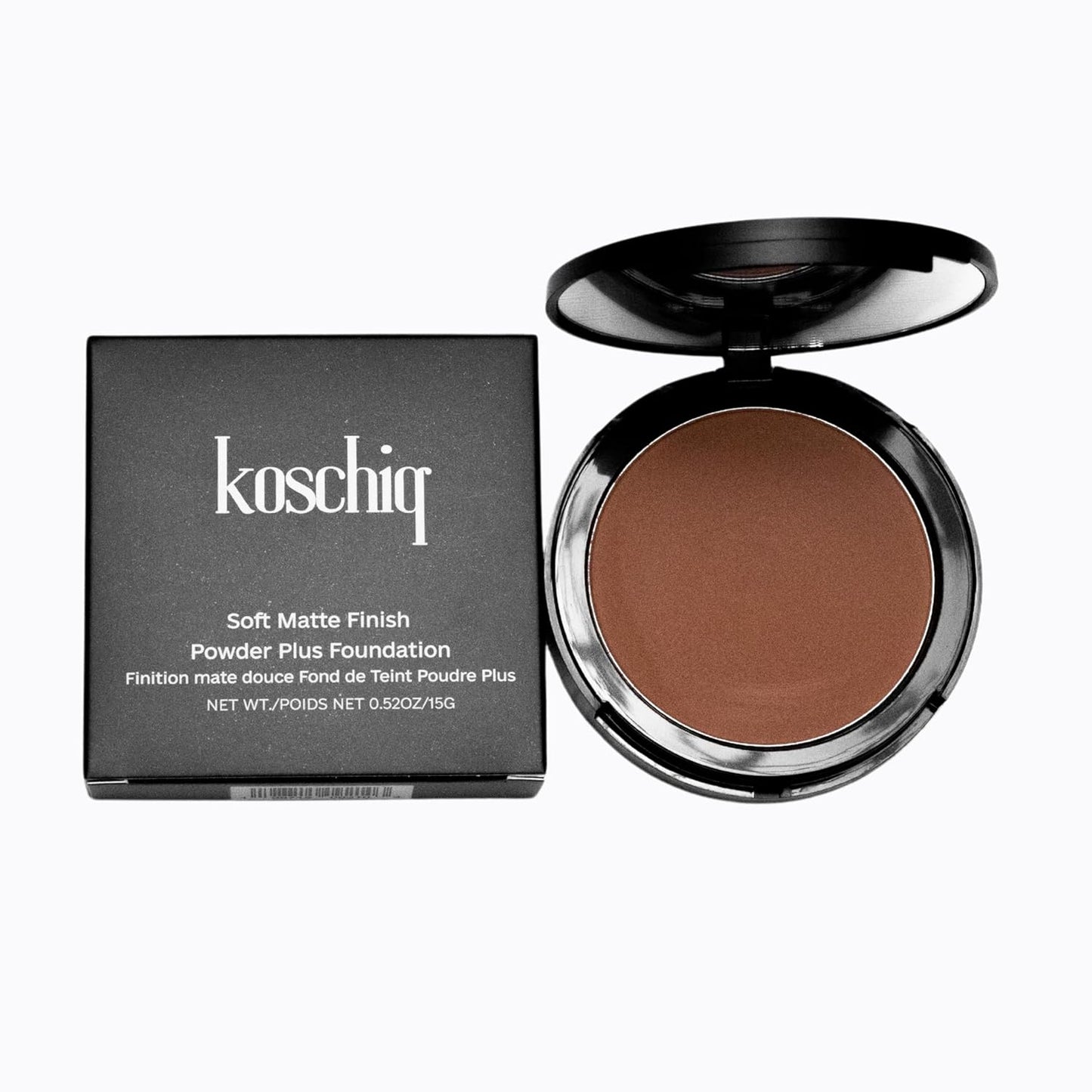 Koschiq Soft Matte Powder + Foundation – 2-in-1 Compact with Oil Control & Blurring Effect | 24hrs stay Longwear, Buildable Matte Finish | k-68. Deep with golden undertone)