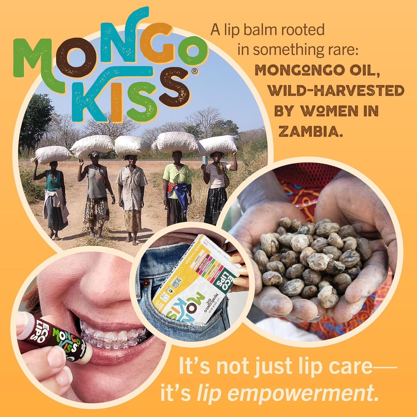 Mongo Kiss USDA Organic Lip Balm Set 8-pack (0.15 oz. each) with Mongongo Oil & Cocoa Butter to Moisturize Chapped Lips | Made in USA by Eco Lips - Honey Vanilla