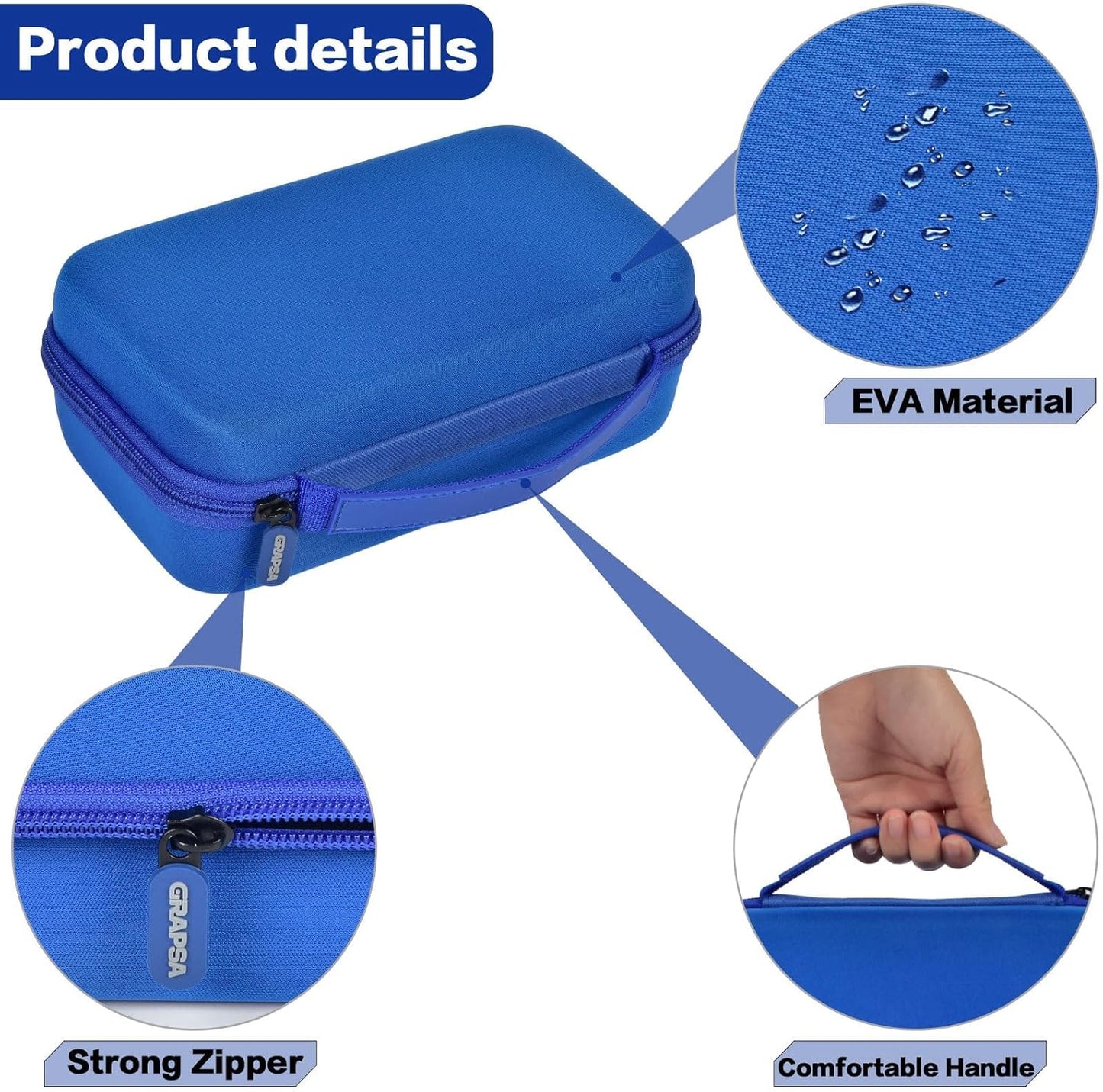 Case Compatible with Ufree/for AngFan/for Suprent/for GLAKER/for Romanda Professional Hair Clippers, Beard Trimmer Grooming Storage Holder for Cordless Barber & Trimmers Set (Box Only) -Blue