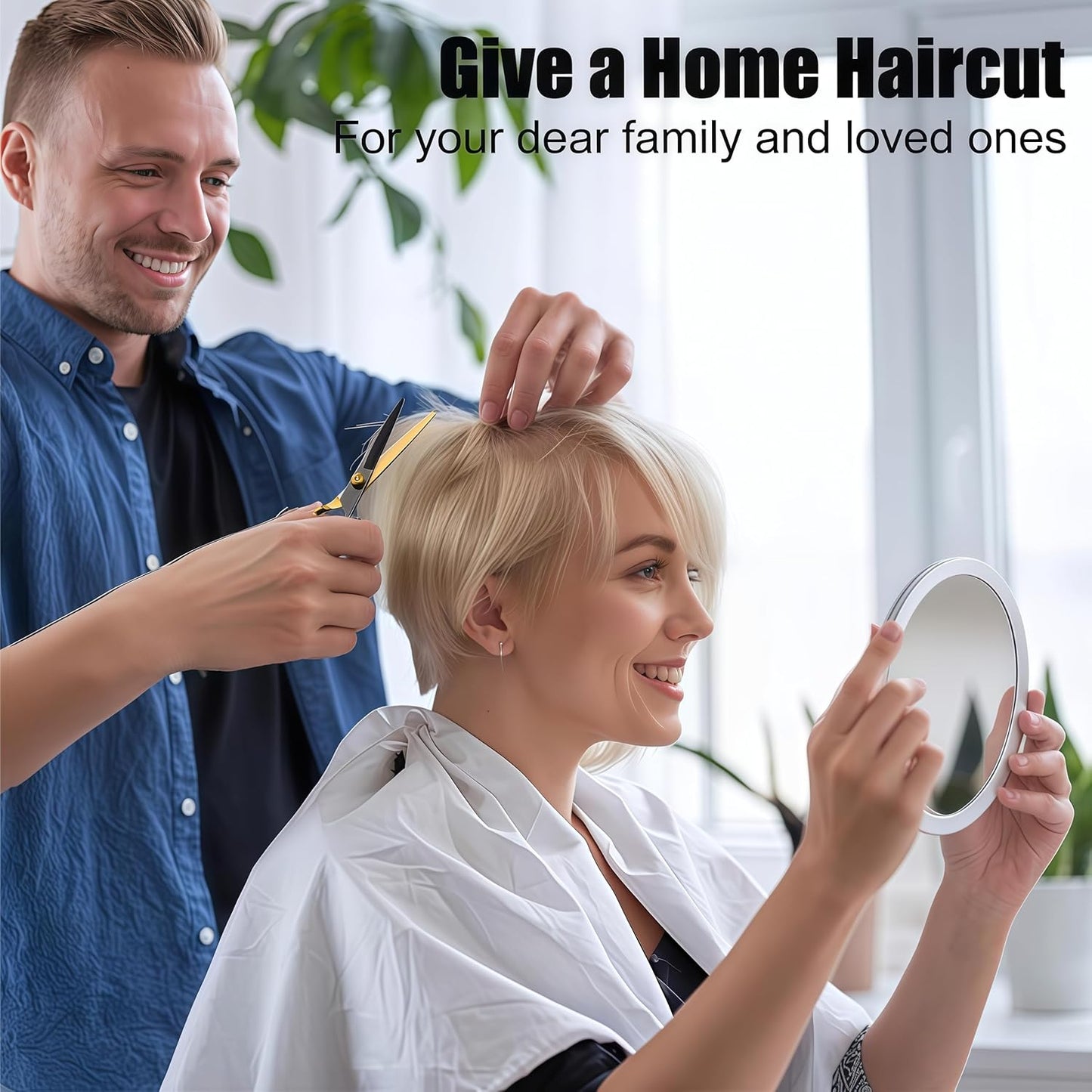 13 PCS Hair Cutting Scissors Shears Kits，Professional Haircut Scissors Kit with Cutting Scissors，6.5 Inches Hair Cutting Scissors Kit for Men/Women/Kids/Salon & Home