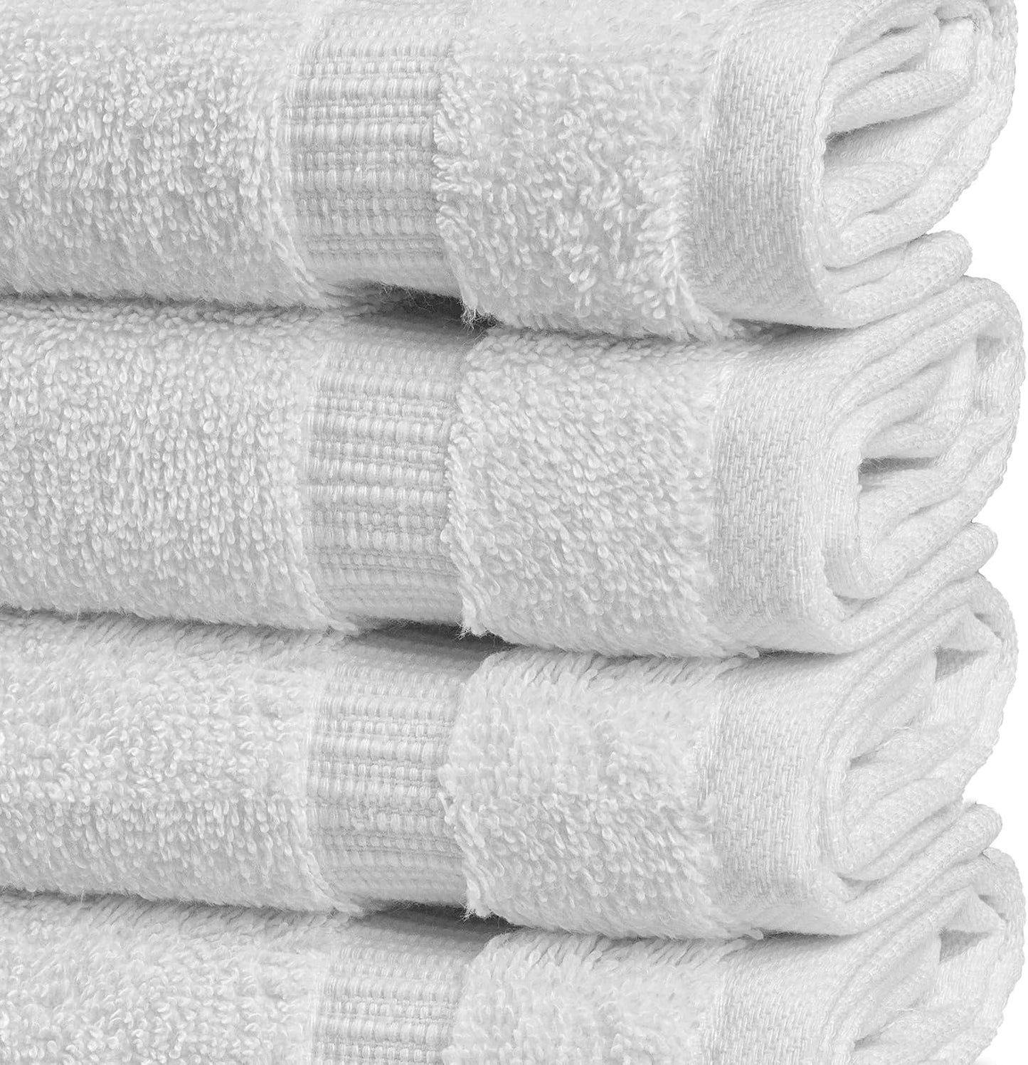 Chakir Turkish Linens | Hotel & Spa Quality 100% Cotton Premium Turkish Towels | Soft & Absorbent (12-Piece Washcloths, White)