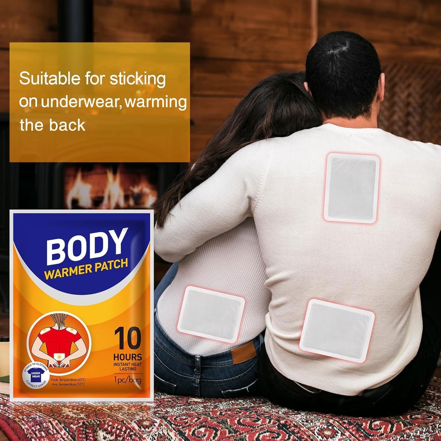 Body Warmers Heat Patches, Adhesive Heating Patches Disposable, Portable Instant Hot Packs Lasting up to 10 Hours, Travel Size Heat Pads on Cruise- 20 Packs