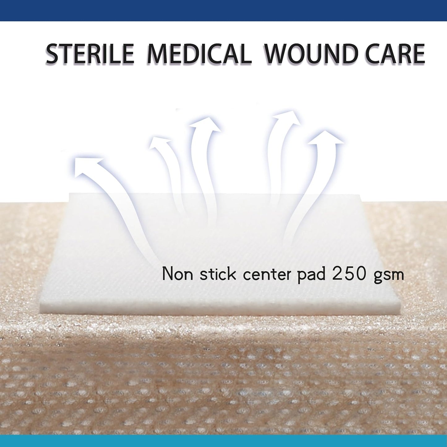 4"X6" 20 PCS Extra Large Sterile Nude Island Dressing Bandage for Wound - Self-Adhesive Boarded Gauze Pads - Latex Free - Medical Grade (Nude, 4"X6"-20PCS)
