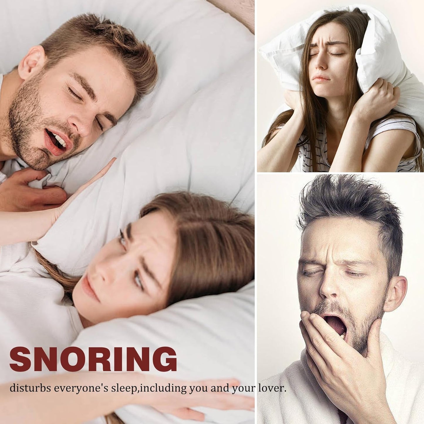 2-Pack Unisex Chin Strap for Snoring | Adjustable, Breathable & Skin-Friendly, Universal Fit Anti-Snore Set for Couples & Sleepers