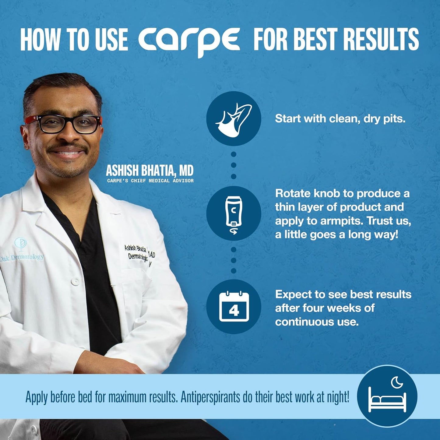 Carpe Underarm Antiperspirant Deodorant Advanced Sweat & Odor Protection Formula - Deodorant for Men & Women Helps Combat Excessive Sweating with Odor Control - Fragrance Free Deodorant (Pack of 2)