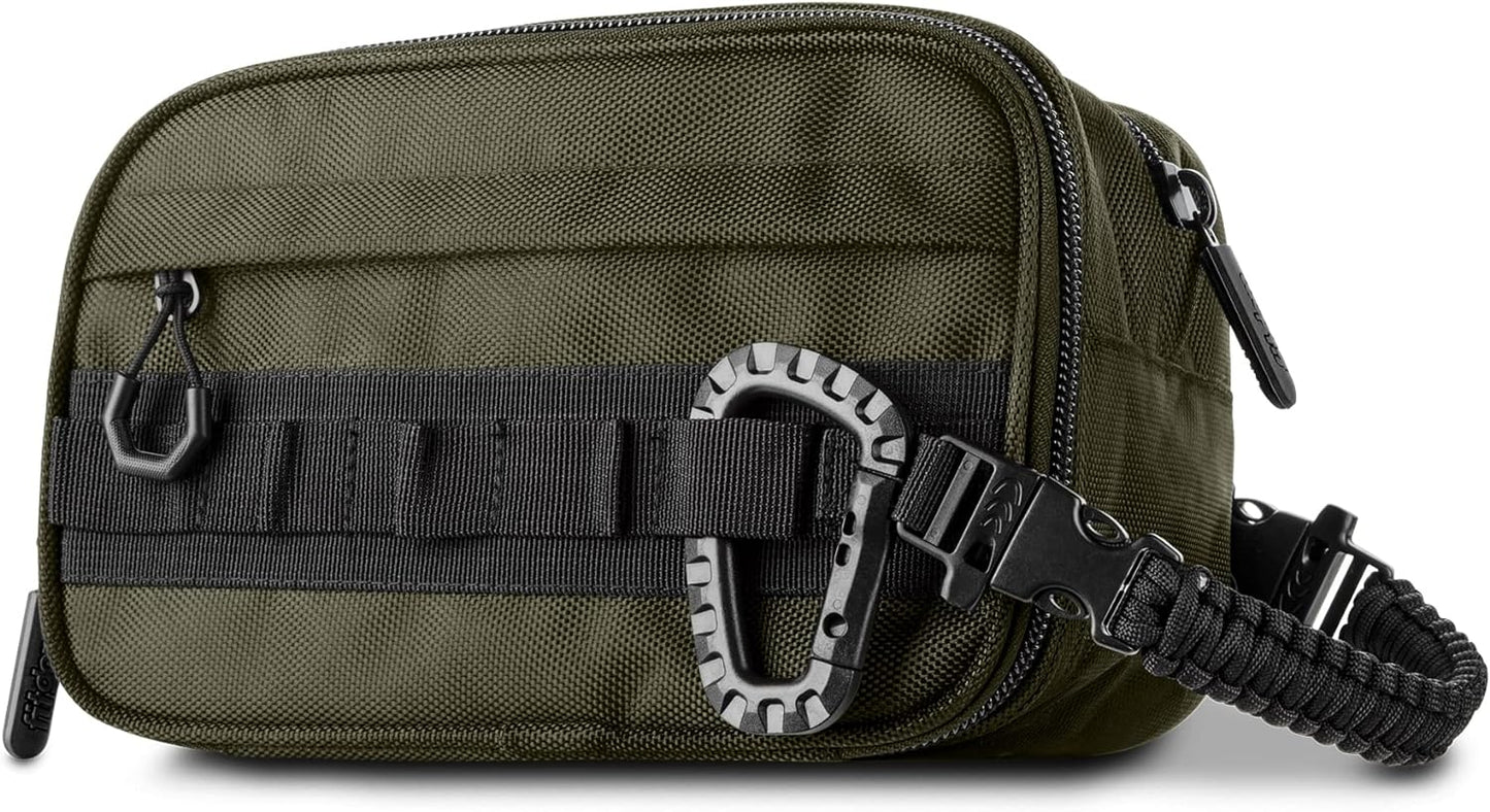 Fitdom Tactical Toiletry Bag Dopp Kit Case For Men. Perfect For Travel & Storage. Fits Large & Small Cosmetic Makeup, Clipper, Toothbrush, Shower, Shaving & Grooming Care. Best Overnight Organizer