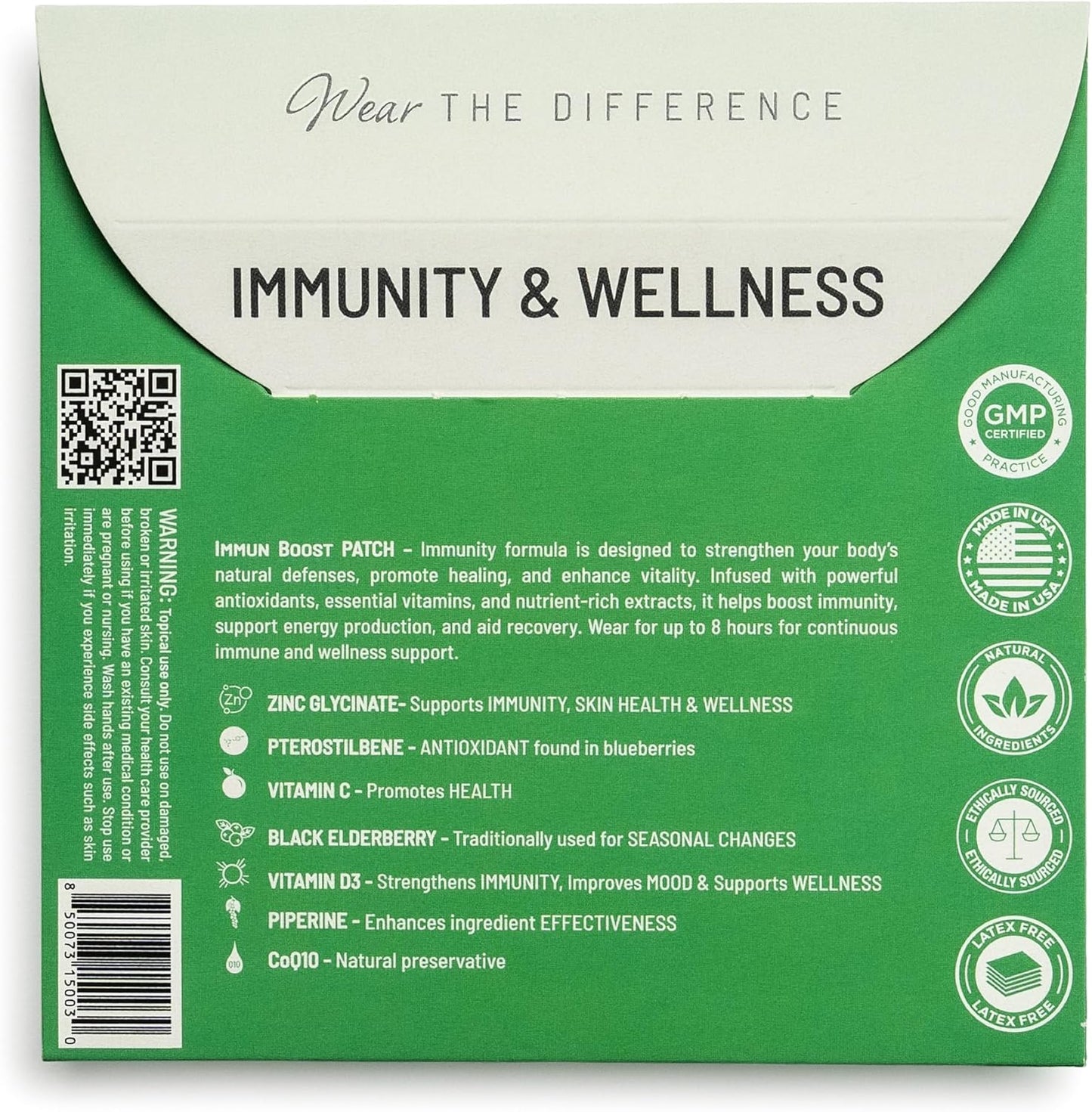 ImmunBoost Film Patches – Topical Patches for Immune Support & Overall Wellness – Long-Lasting Effect – 16 Pack