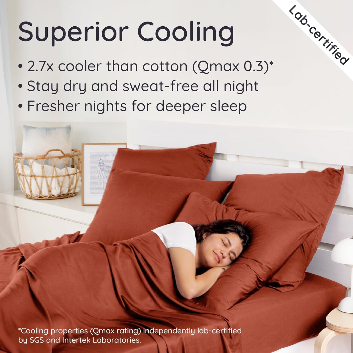 Bambaw 100% Viscose Derived from Bamboo Pillowcases King Size – Set of 2 Cooling Pillow Cases King with Envelope Closure, Soft & Cool Pillow Cases for Hot Sleepers (Terracotta)