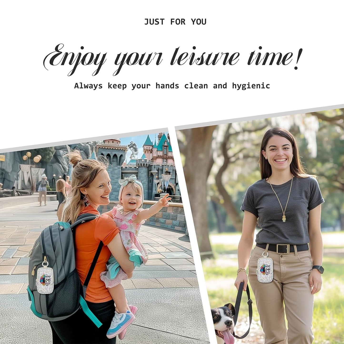 Sunflower Be Kind Hand Sanitizer Spray Case, Hand Sanitizer Holder Zippered Pouch, Cute Fashion Accessory with Snap Hook for Glow Mist and Power Mist 1FL OZ