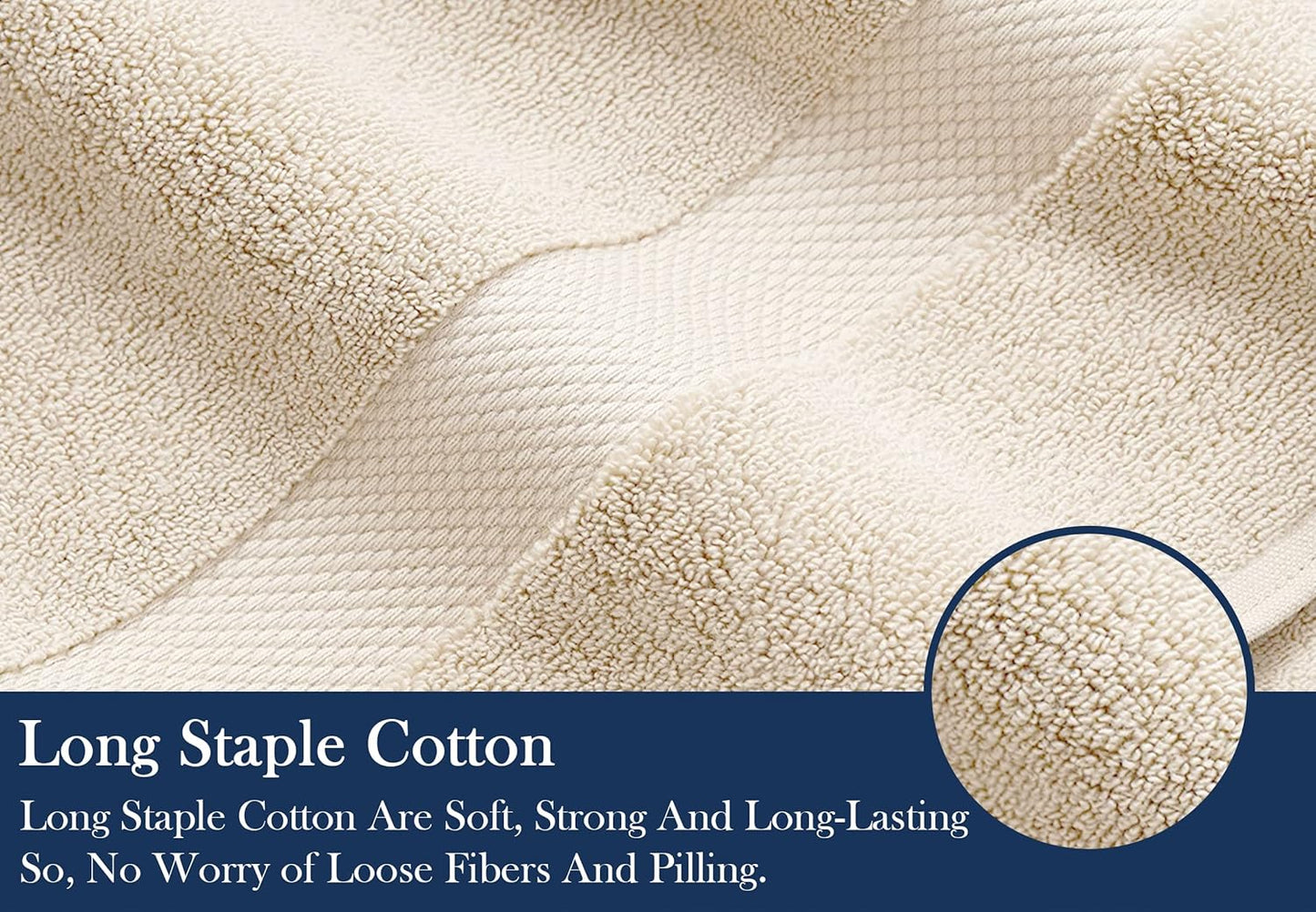 Delara Organic Cotton Luxuriously Plush Bath Towel 10 Piece Set|GOTS & Oeko-TEX Certified|Premium Hotel Quality Towels|Feather Touch Technology|650 GSM Long Staple|Soft, Quick Dry & Ultra-Absorbent