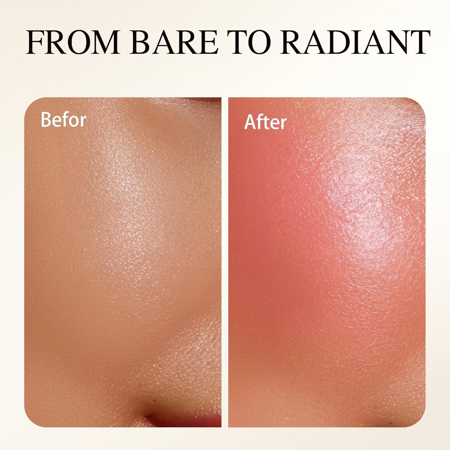 Luminous Blush Powder-Multi-Use Formula, Ultra-Fine & Smooth, Longer-Lasting Wear with Natural Luminous Glow (01#)