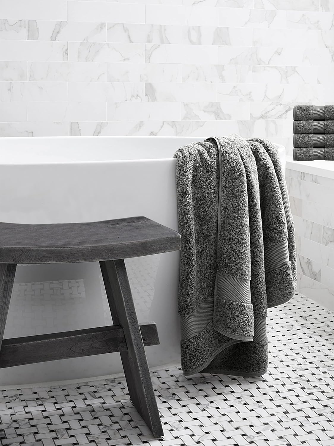 Delara Organic Cotton Luxuriously Plush Bath Towel 20 Piece Set|GOTS & Oeko-TEX Certified|Premium Hotel Quality Towels|Feather Touch Technology|650 GSM Long Staple|Soft, Quick Dry & Ultra-Absorbent