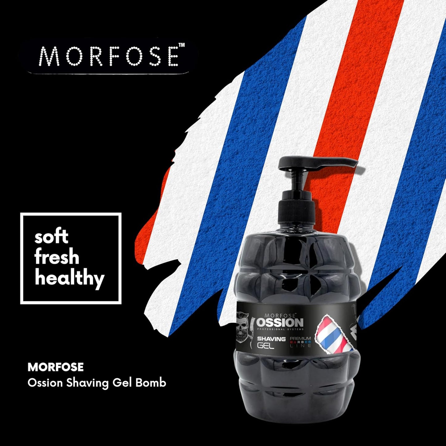 Men’s Shaving Gel for Sensitive Skin – Anti-Irritation Barber Shave Gel, Moisturizing & Protective Formula, Smooth Glide for Easy Shaving – Gel para Afeitar Barbero Profesional, 33.81 Fl oz