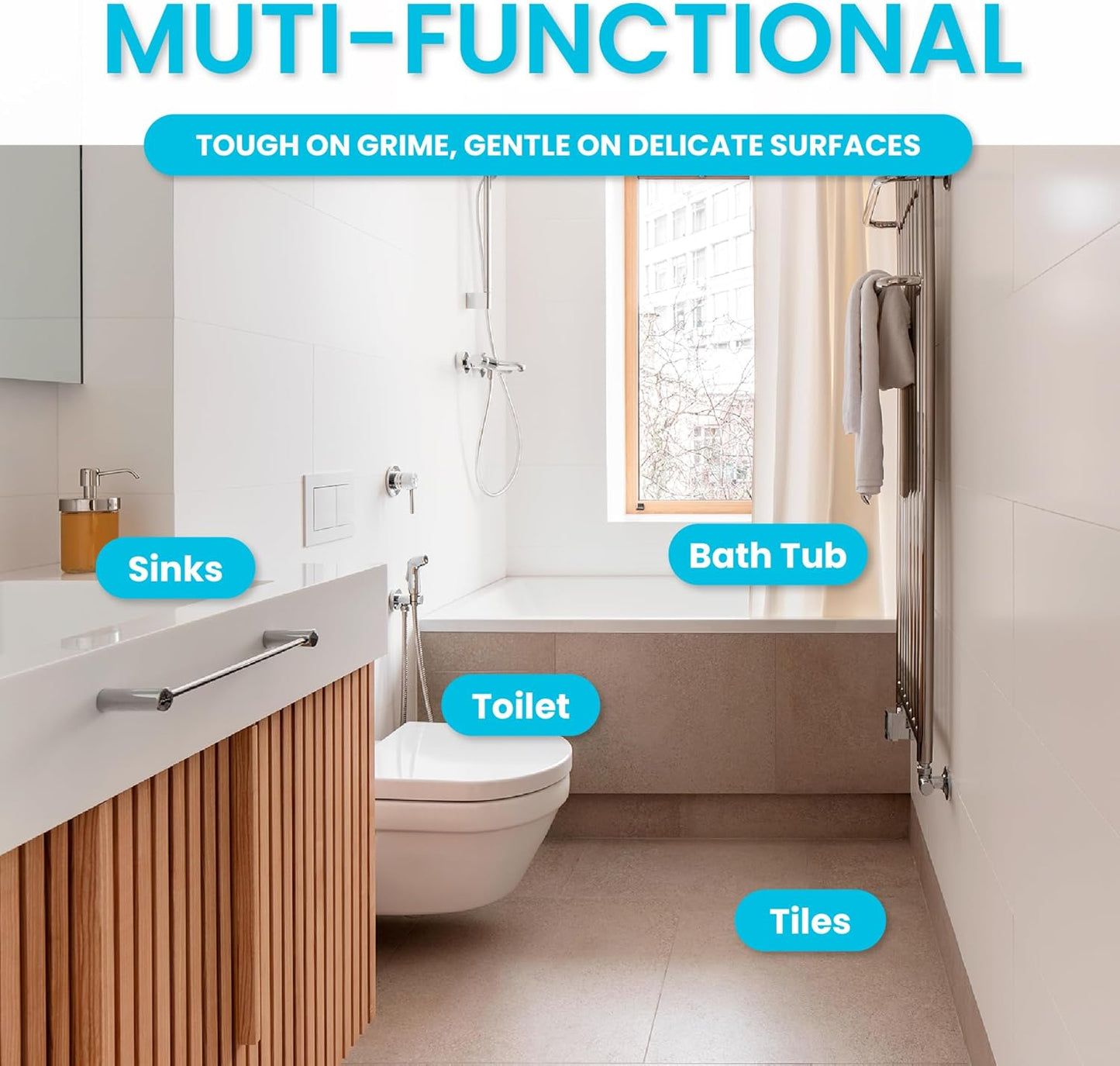 Pumice Stone Toilet Bowl Cleaner | Toilet Pumice Stone with Extra Long Handle | Scouring Stick for Toilet Cleaning, Stain Removal on Toilets, Grills, Tiles, Grout & Pools | 4 Pack