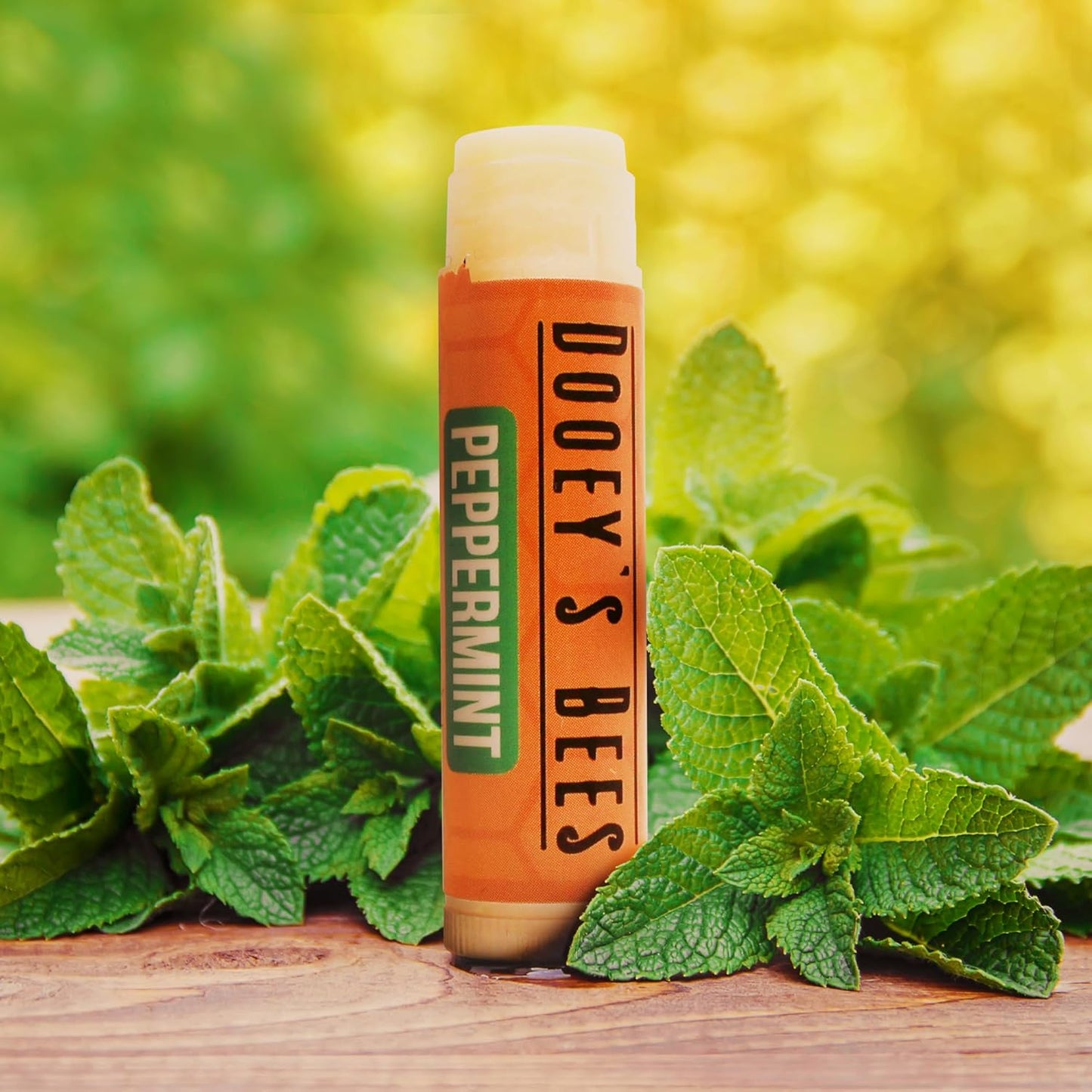 Dooey's Bees All Natural Handmade Beeswax Based 4 Ingredient Lip Balm, Peppermint 4 Count