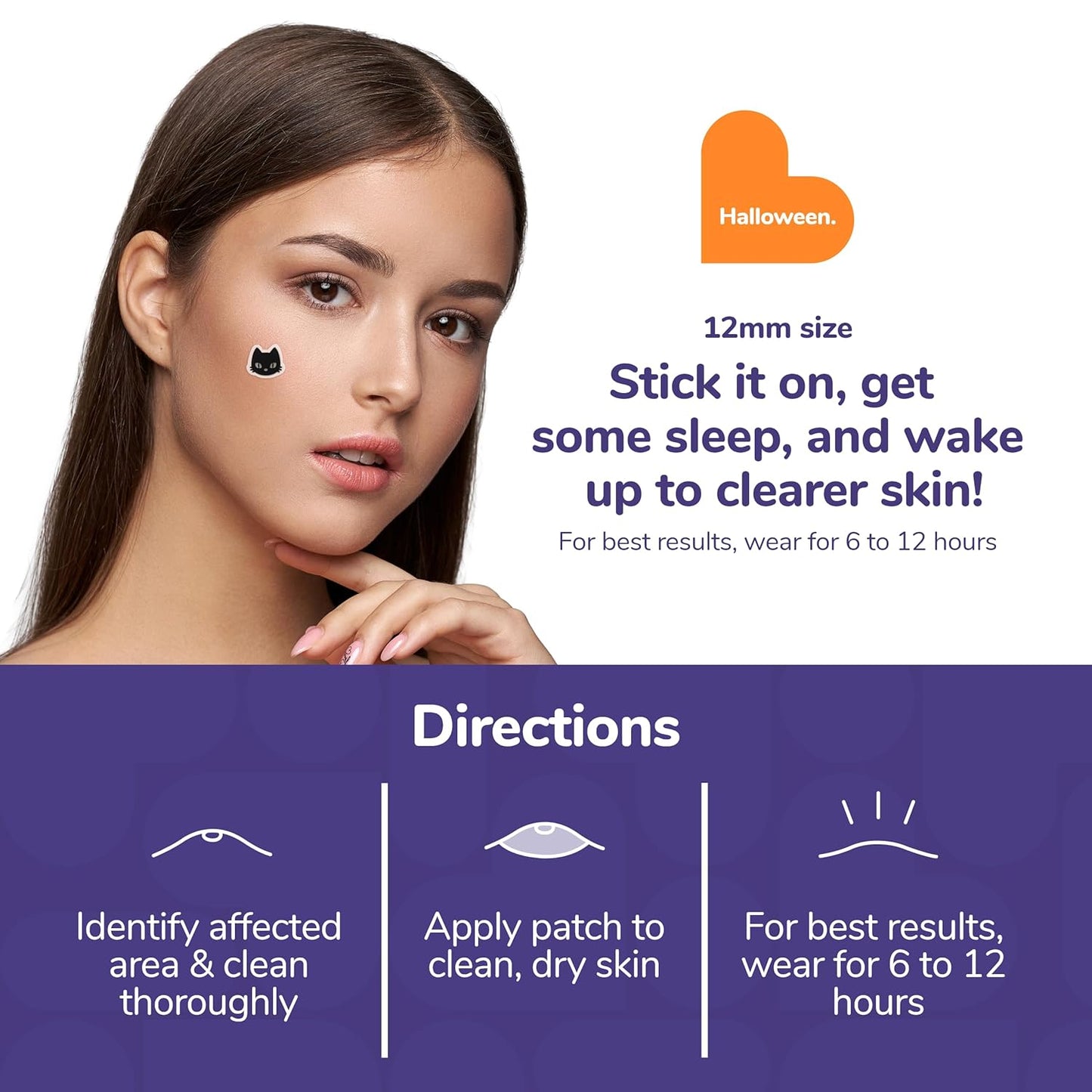 BioSwiss Halloween Pimple Patches, Hydrocolloid Acne Patch for Zits and Blemishes, Face and Skin Stickers, 72 Count