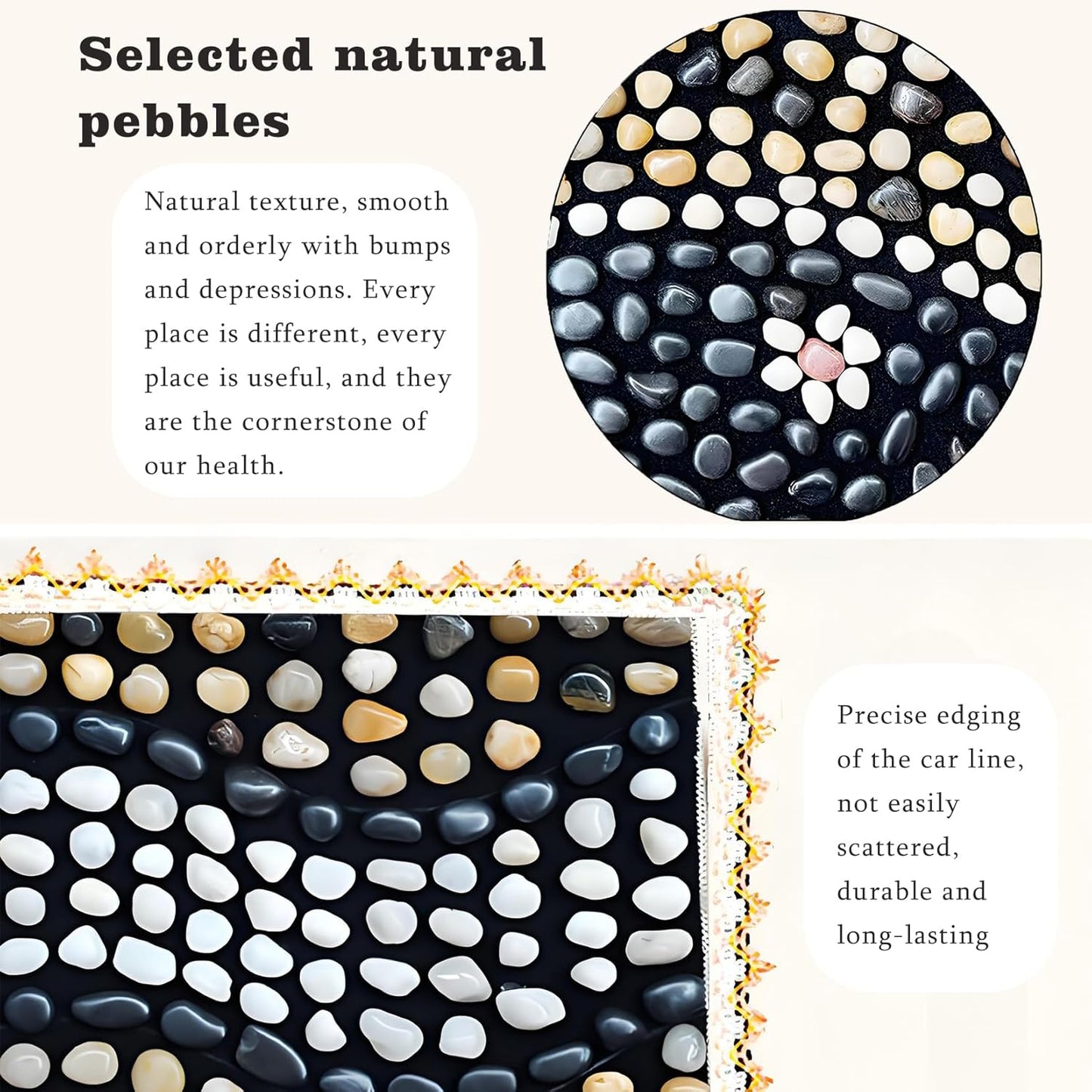 LIYAOLI Acupressure Mat for Feet - Cobblestone Foot Massager Pad for Home Use, Relieve Stress & Fatigue, Reflexology Therapy for Daily Relaxation (15.7" x 23.6")