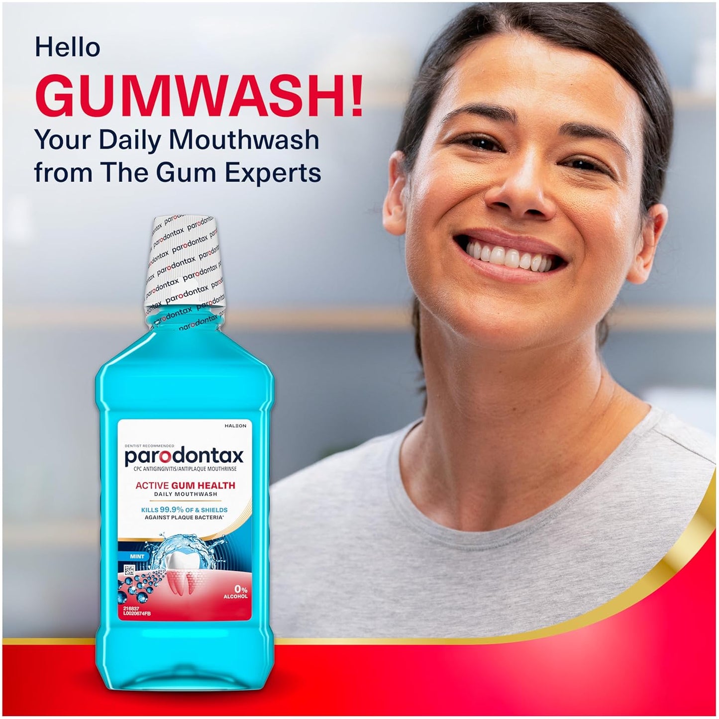 Parodontax Active Gum Health Mouthwash, Antiplaque and Antigingivitis Mouthwash, Mint, 3x16.9 Fl Oz