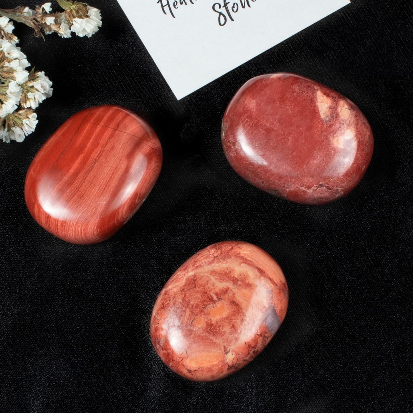 Crocon 50mm Noreena Jasper Large Oval Palm Stone 900+ Carats Pocket Worry Stones for Natural Body Chakra Balancing Reiki Healing Stones and Crystal Grid Healing Spa Energy Crystals