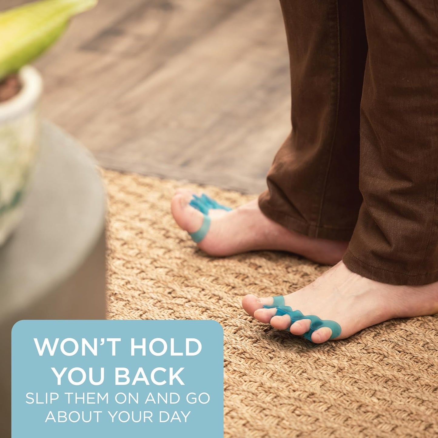 Mind Bodhi Toe Separators/Toe Spacers - For Men and Women - Correcting Bunions and Restoring Toes to Their Original Shape - Large Size - Clear