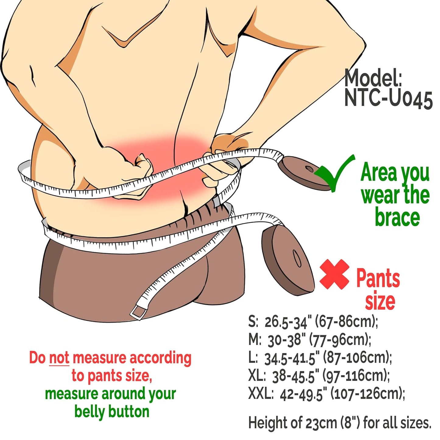 NeoTech Care Back Support Belt - Breathable & Adjustable Lower Back Brace - Double Pull Compression Straps (Grey, Size XXL)