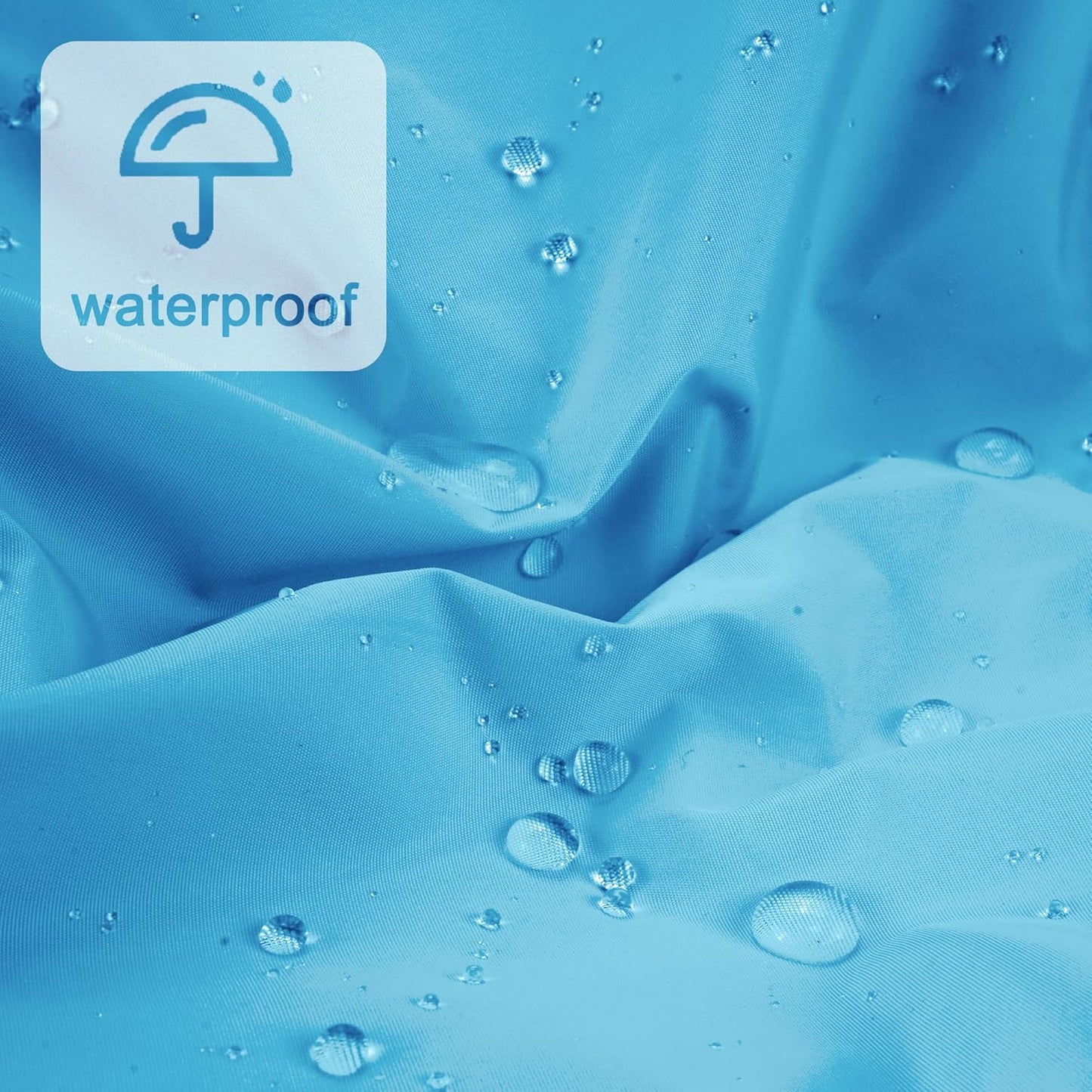 Reusable Shower Cap for Women, Large Waterproof Shower Bonnet Washable Elastic Band Bath Hair Hat for Long Hair, Braids(Lake Blue)