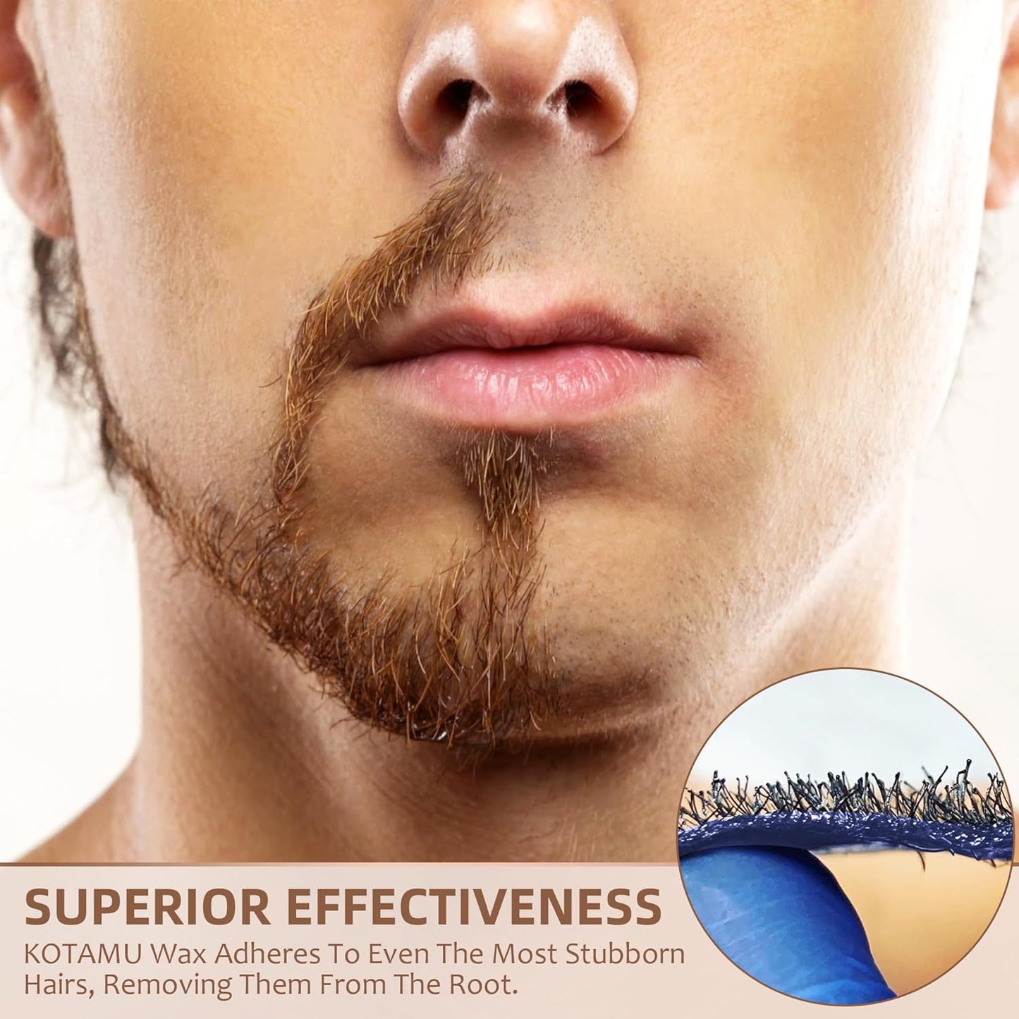 KOTAMU Waxing Kit for Women & Men, White Wax Kit for Hair Removal, Digital Waxing Pot for Thick Coarse Fine Fuzzy Hair & Sensitive Skin, Wax Warmer for Home Salon Use