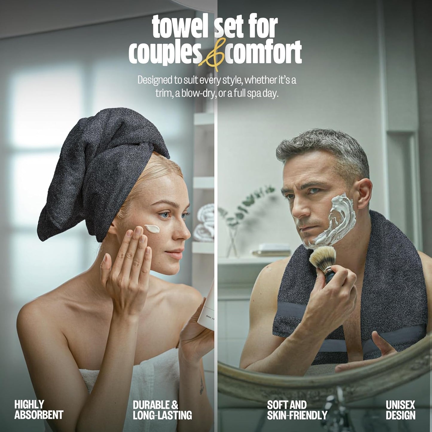 Pearl Linens Pack of 24 100% Cotton Hand Towels, Salon Towels for Spa, Gym and Bathroom Use, Hair Towels in Bulk, Soft, Absorbent, Quick Dry & Machine Washable, 16x27 inches, Grey