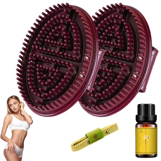Meridian Brush Massage, 2Pcs Massage Brush for Full Body SPA Massager Relaxation, Acupressure Meridian, Scalp Massage, Full Body Relaxation Comb