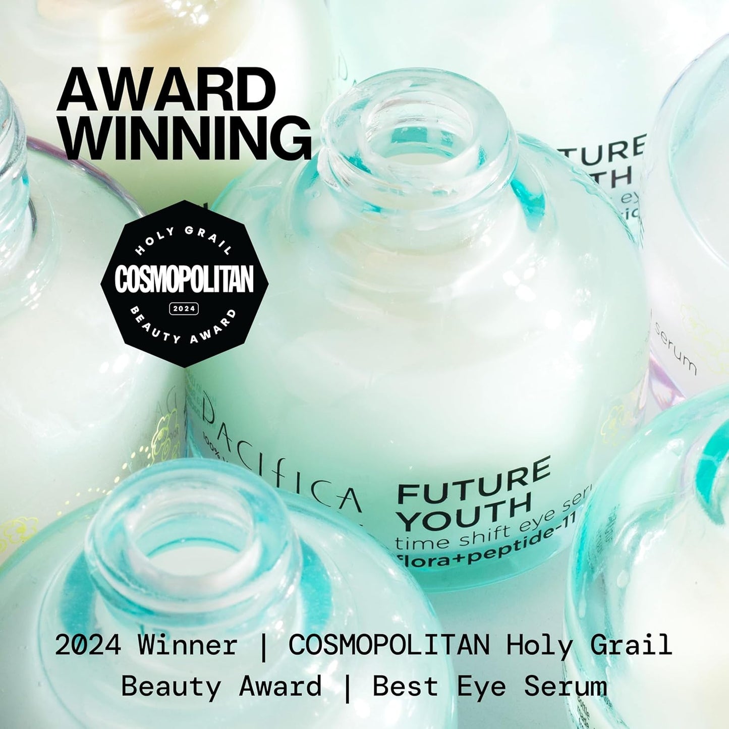 Pacifica Future Youth Time Shift Eye Serum – Peptide Eye Serum for Fine Lines & Dark Circles, Lifting & Firming Under Eye Treatment w/Flora + Peptide-11, Unscented Hydrating Gel for All Skin Types